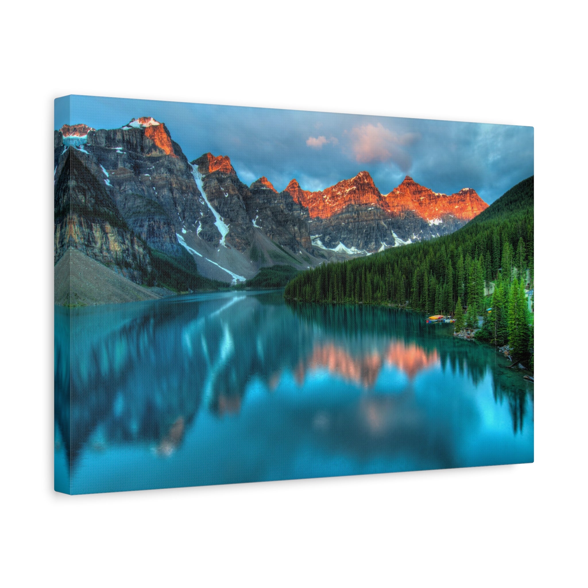 canvas-wall-art-mountain-sunrise-print-canadian-landscape-decor-matte-stretched-forest-scenery-nature-poster-home-office