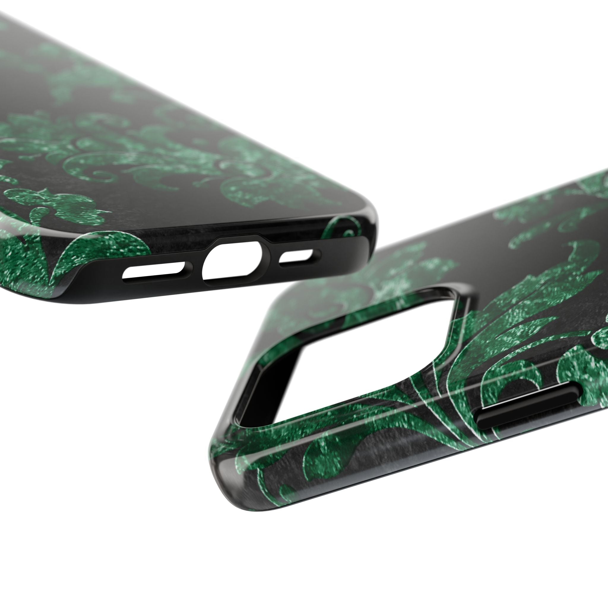 embossed-emerald-velvet-tough-iphone-case-protective-iphone-cover-heavy-duty-iphone-case-rugged-phone-case-durable-smartphone