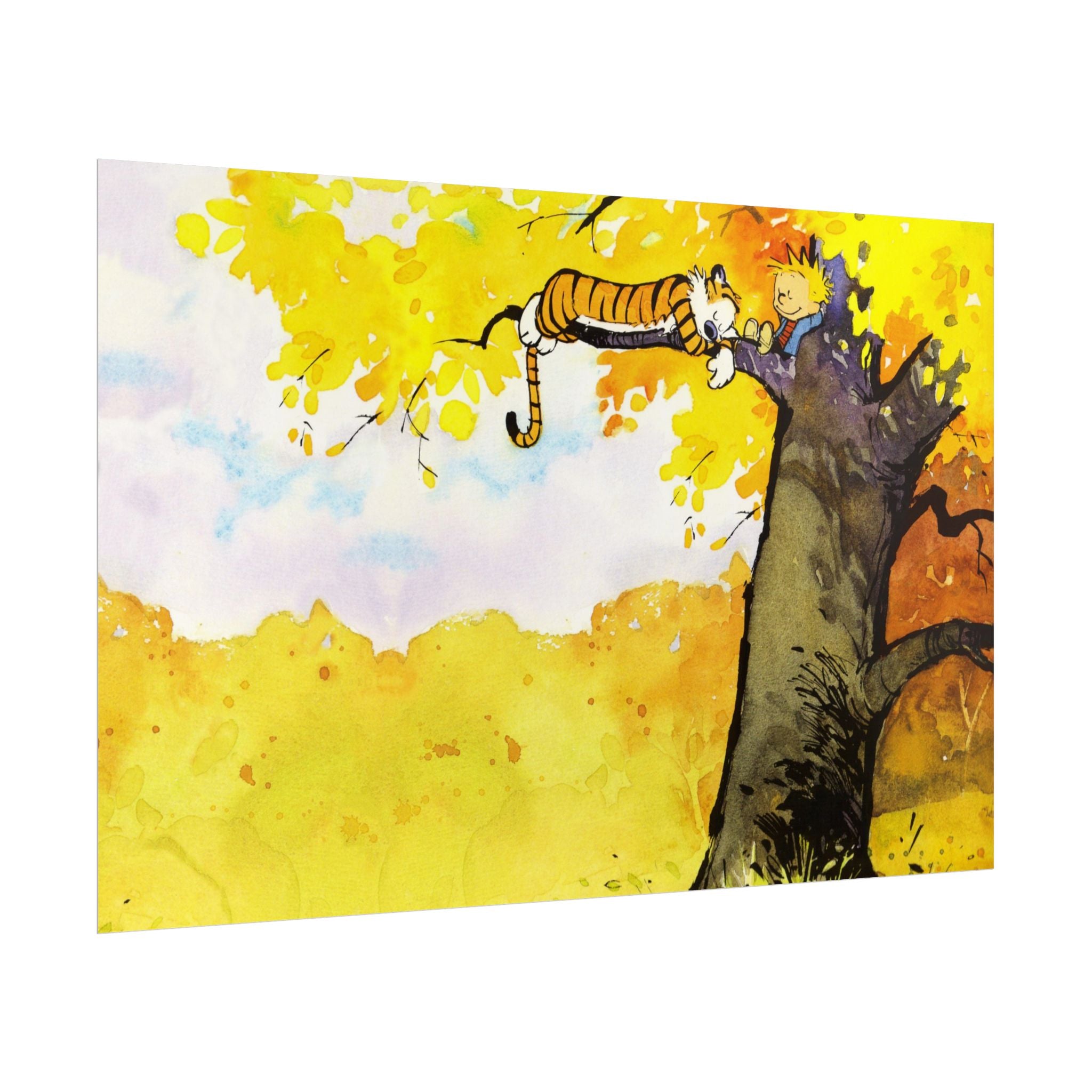 Calvin and Hobbes Poster Wall Art - Cartoon Wall Decor - Unique Birthday Gift for Fans - Timeless Comic Book Art