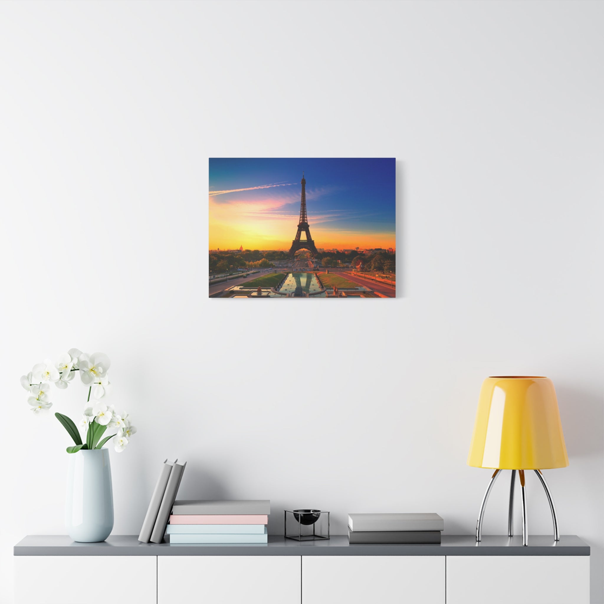 canvas-wall-art-paris-sunset-france-matte-stretched-print-beautiful-landscape-home-decor-room-decor-wall-hanging-office-art