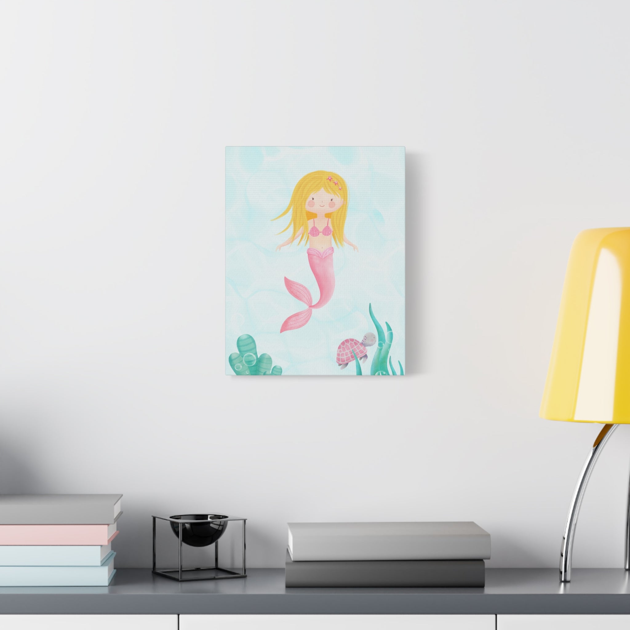canvas-wall-art-cute-pink-mermaid-nursery-decor-pink-mermaid-print-nursery-art-cute-pink-mermaid-decoration-baby-nursery-merm