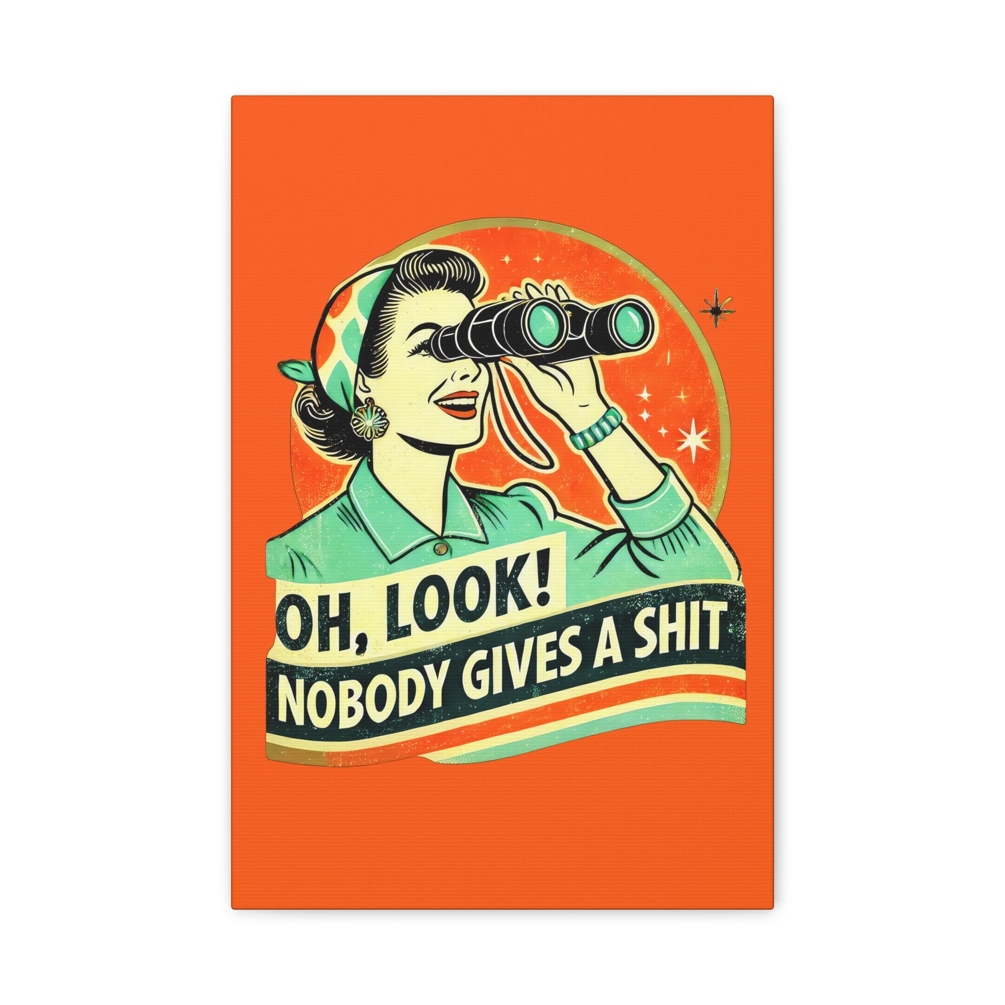 canvas-wall-art-funny-retro-woman-humorous-home-decor-matte-stretched-print-gift-for-her-vintage-style-poster-unique-wall