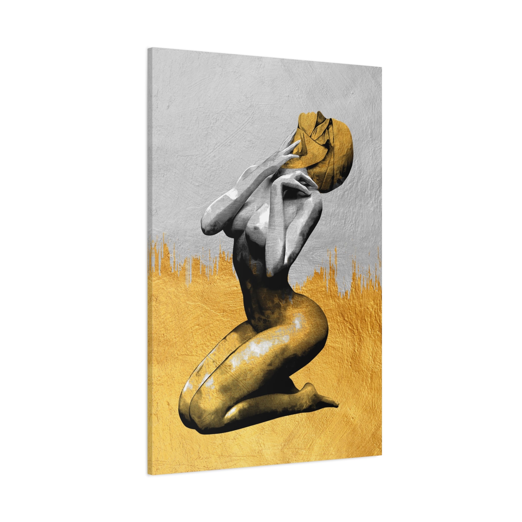 canvas-print-modern-art-nude-art-golden-decor-stretched-matte-canvas-wall-art-for-living-room-alternative-art-print-artwork