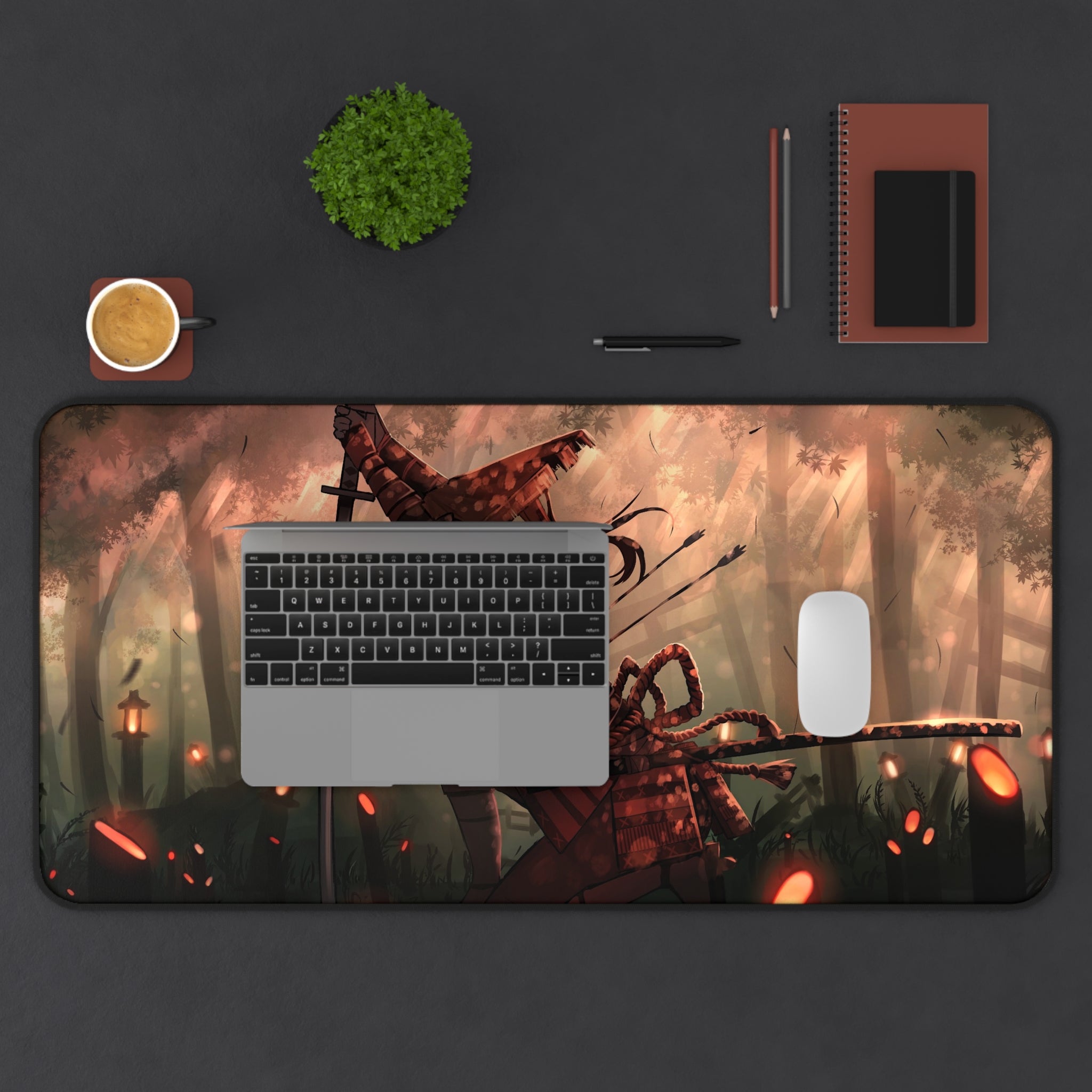 anime-samurai-girl-warrior-mouse-pad-japanese-katana-red-samurai-warrior-desk-mat-japanese-anime-girl-samurai-desk-pad-anime-