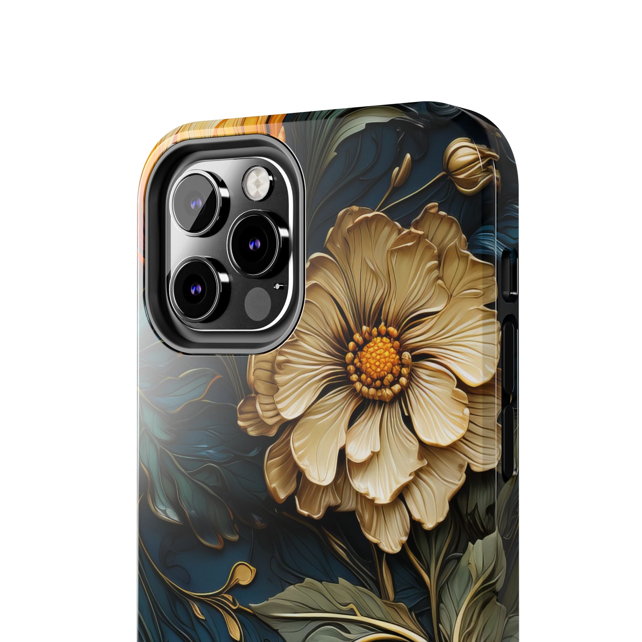 textured-art-nouveau-floral-tough-phone-case-cottagecore-iphone-case-unique-floral-phone-cover-vintage-style-iphone-case-prot