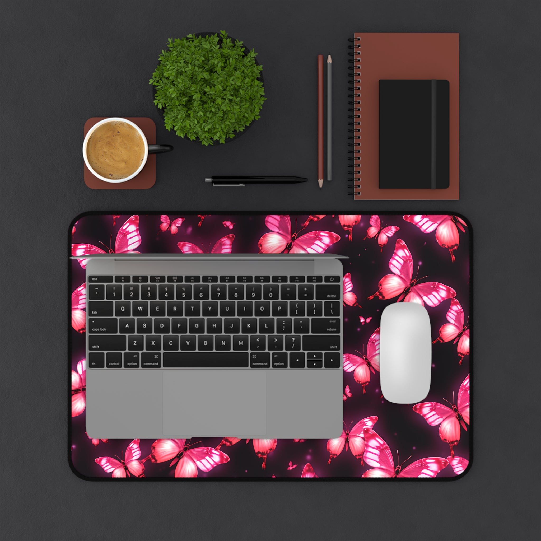 vibrant-pink-red-butterfly-and-neon-mouse-pad-desk-pad-desk-accessories-office-decor-large-mousepad