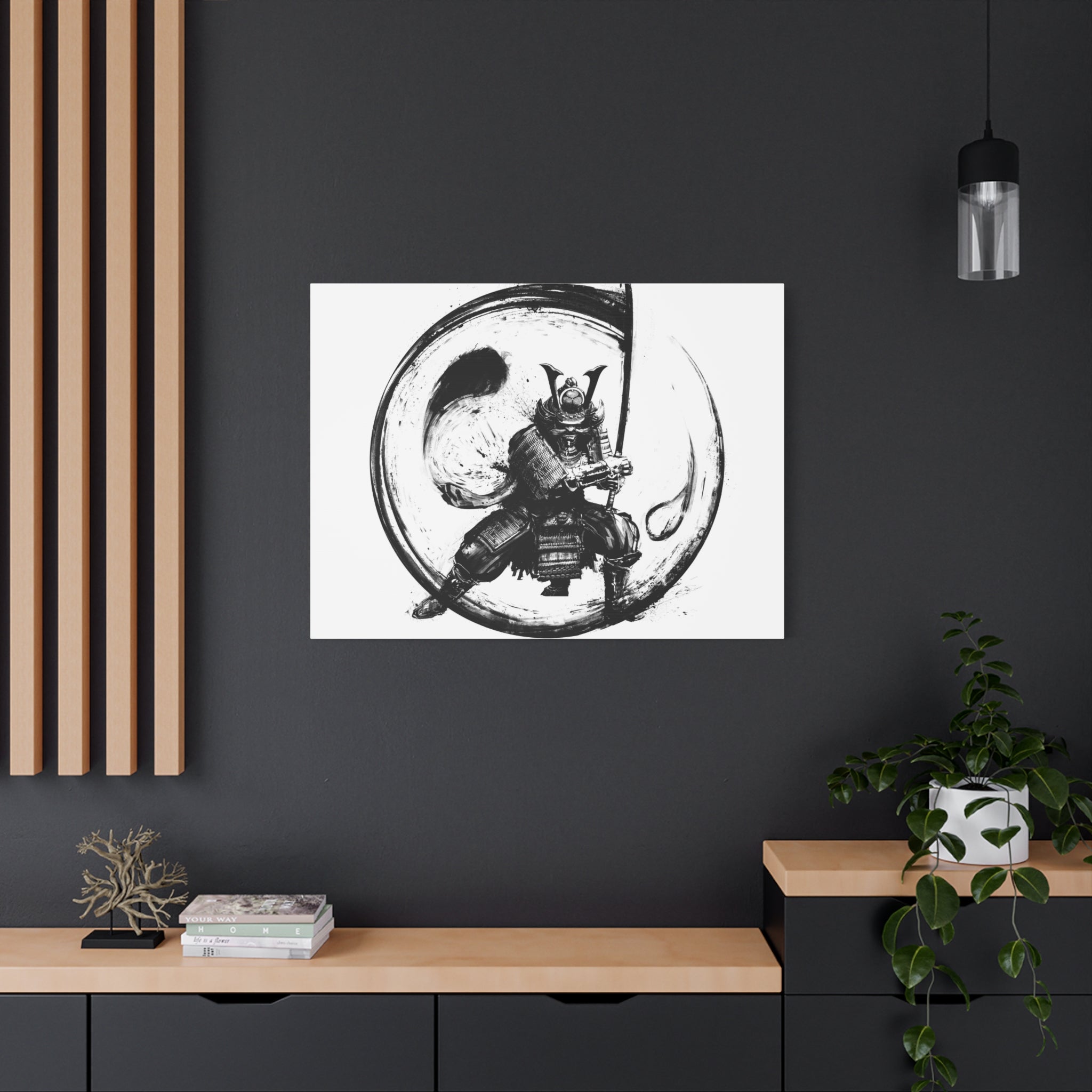 canvas-wall-art-japanese-samurai-ying-yang-katana-oni-mask-black-and-white-home-decor-zen-wall-hanging-asian-art-samurai-swor