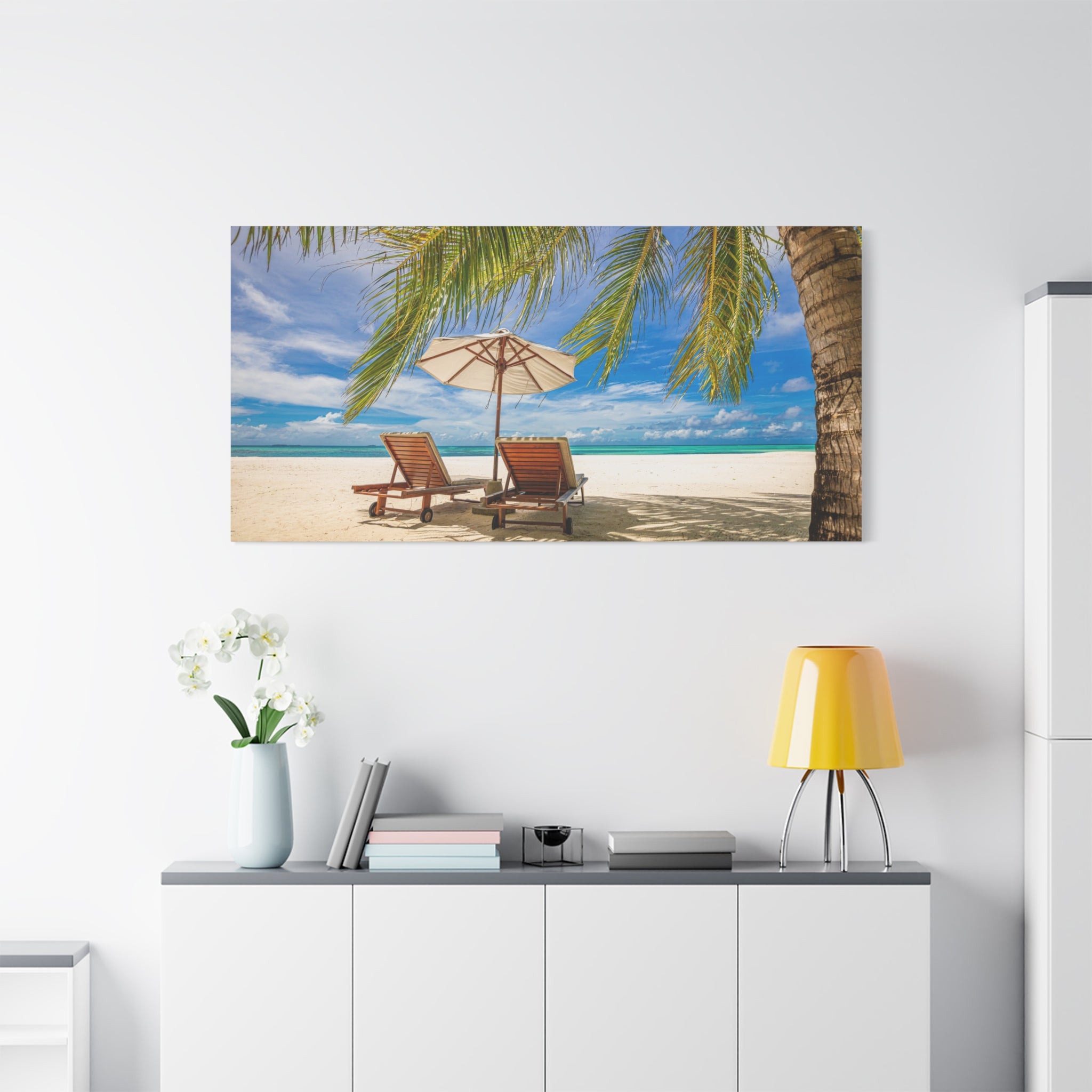 canvas-print-beach-scene-wall-art-coastal-decor-ocean-view-stretched-matte-canvas-print-home-decoration-beach-chairs-tropical