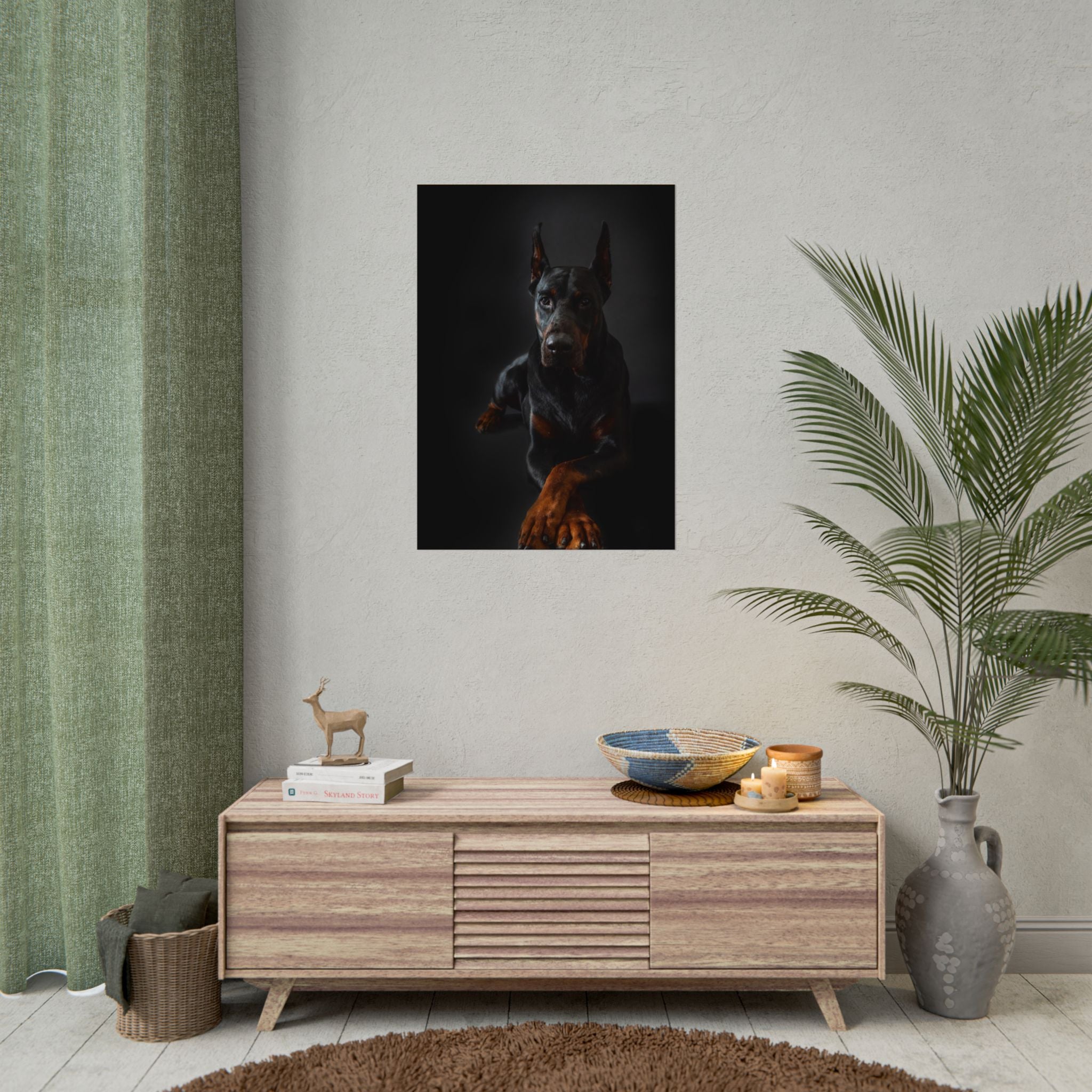 doberman-pincher-poster-print-rolled-posters-wall-art-home-decor-dog-lover-gift-animal-art-room-decoration