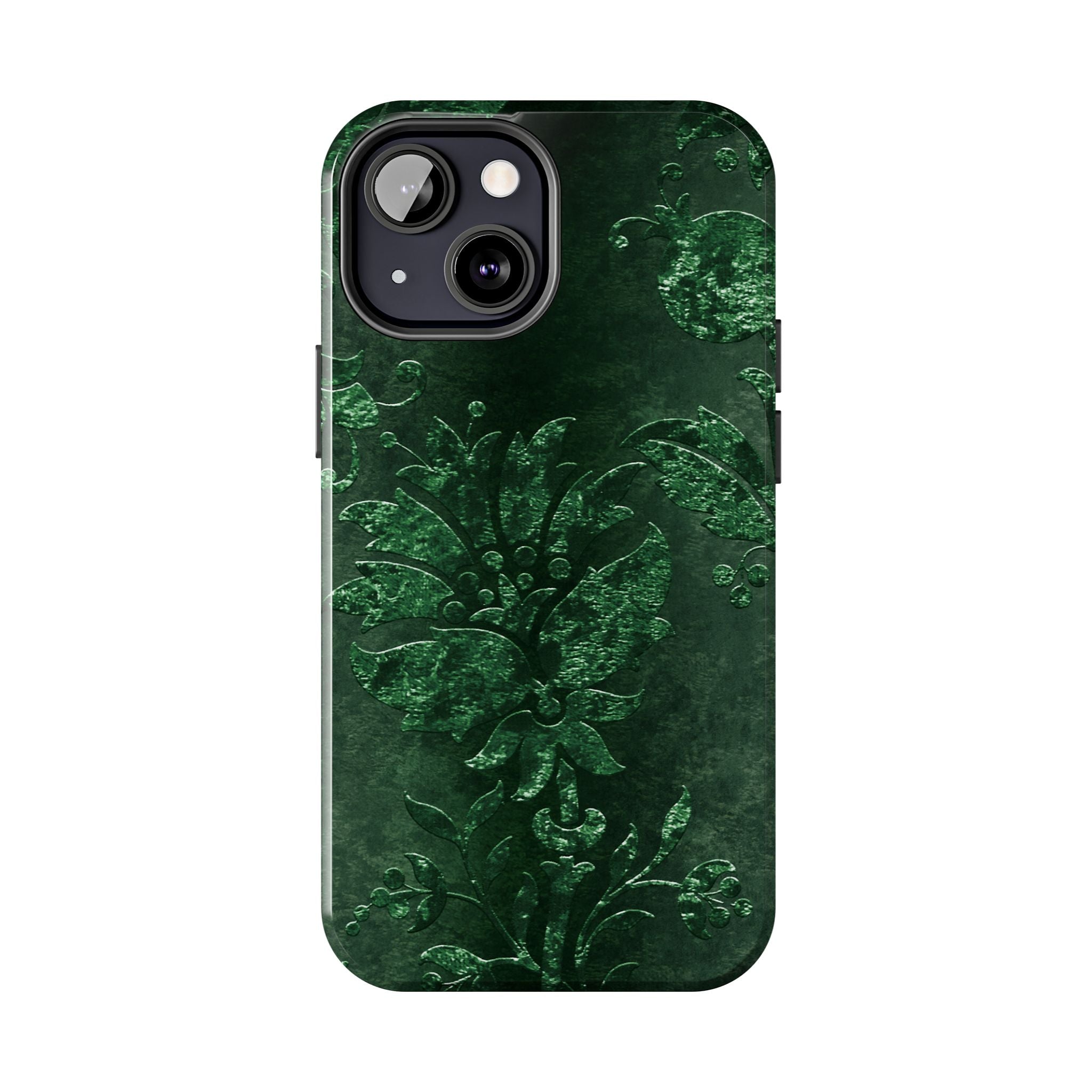 embossed-emerald-velvet-tough-iphone-case-protective-iphone-cover-heavy-duty-iphone-case-rugged-phone-case-durable-smartphone