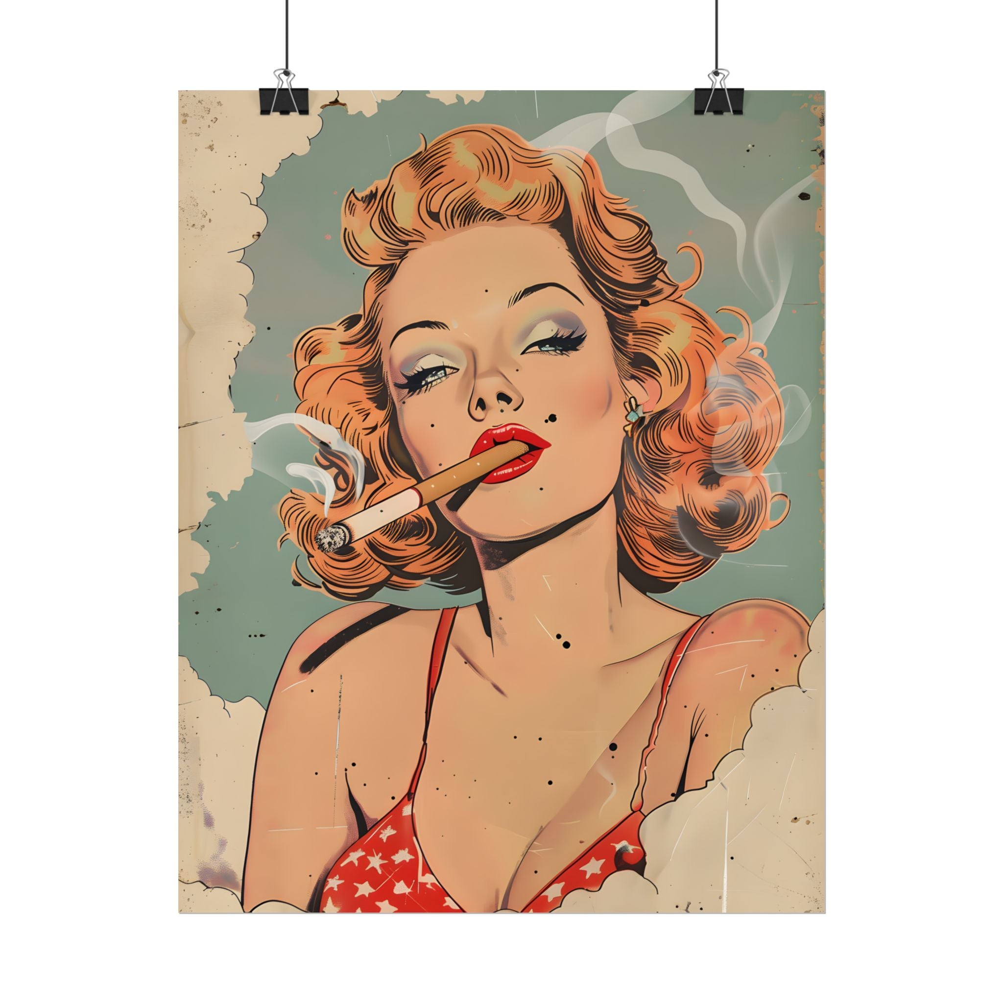 vintage-pin-up-girl-poster-print-girl-smoking-cigarette-wall-art-retro-pinup-poster-pin-up-illustration-home-decor-wall-hangi