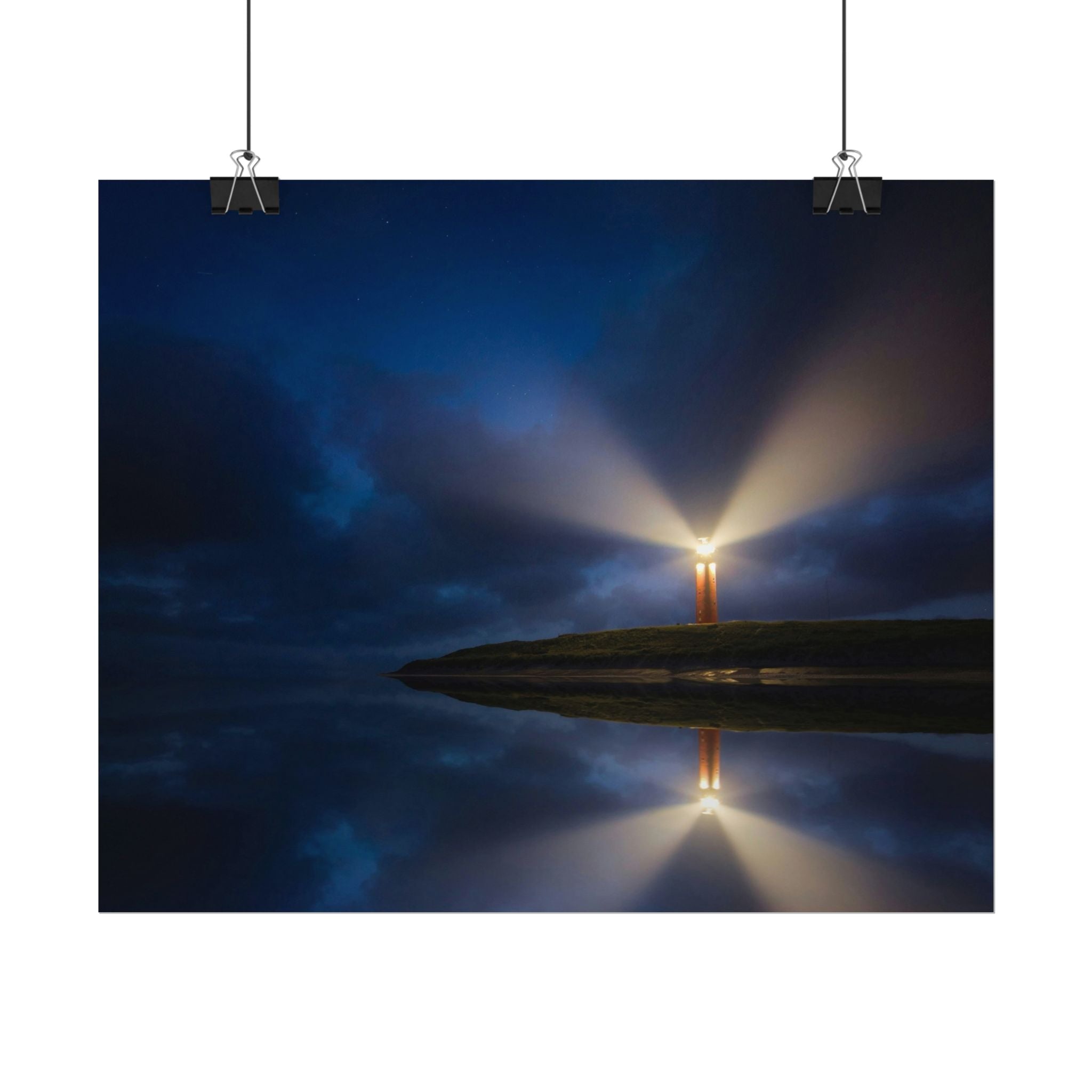 lighthouse-on-rock-poster-wall-art-coastal-wall-decor-nautical-decor-beach-house-decoration-seaside-wall