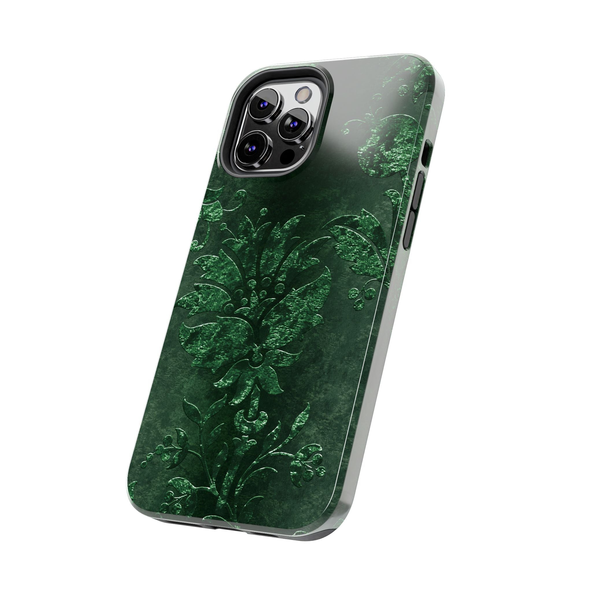 embossed-emerald-velvet-tough-iphone-case-protective-iphone-cover-heavy-duty-iphone-case-rugged-phone-case-durable-smartphone