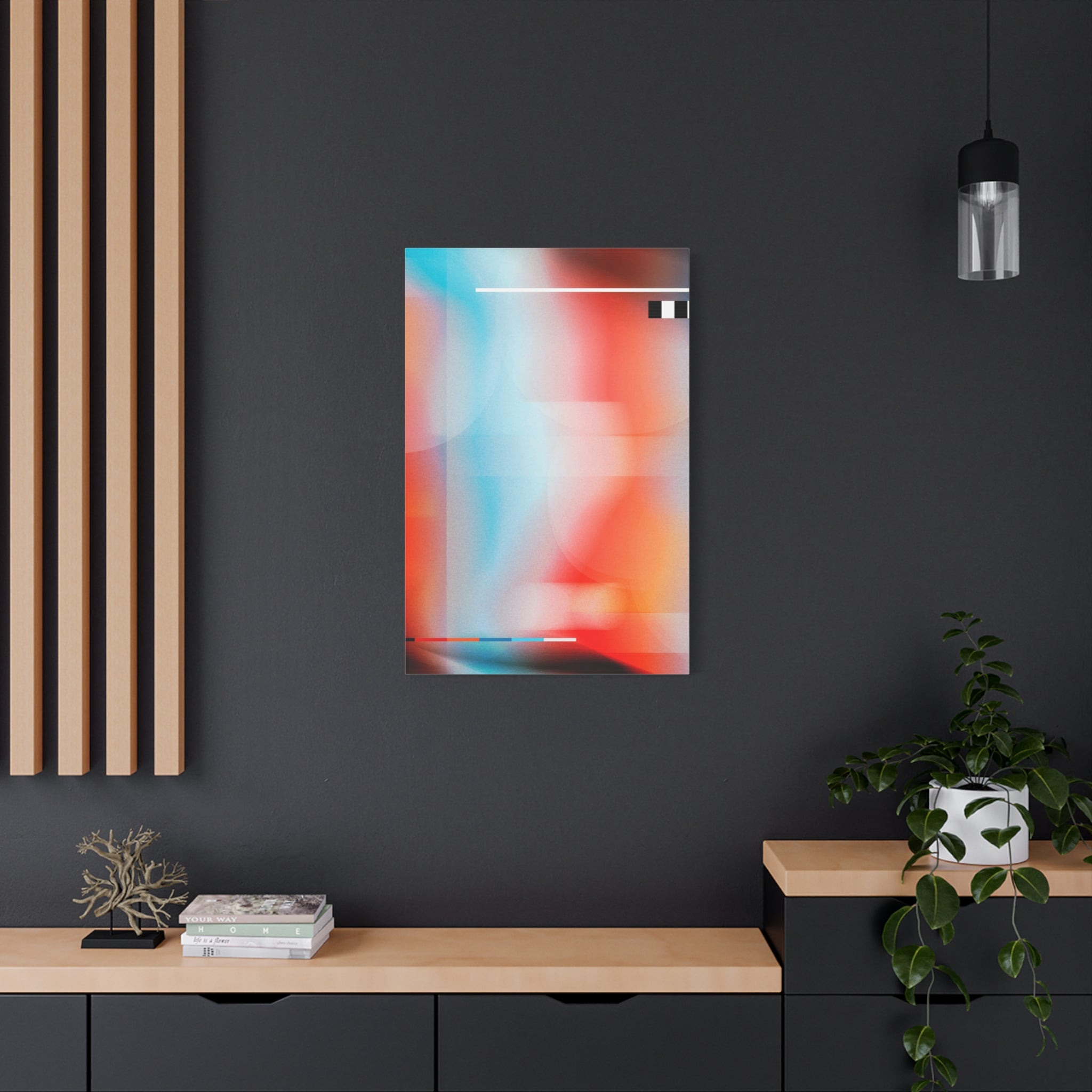 canvas-print-abstract-orange-retro-colorful-home-decor-wall-art-stretched-matte-canvas-living-room-decor-unique-gift-idea