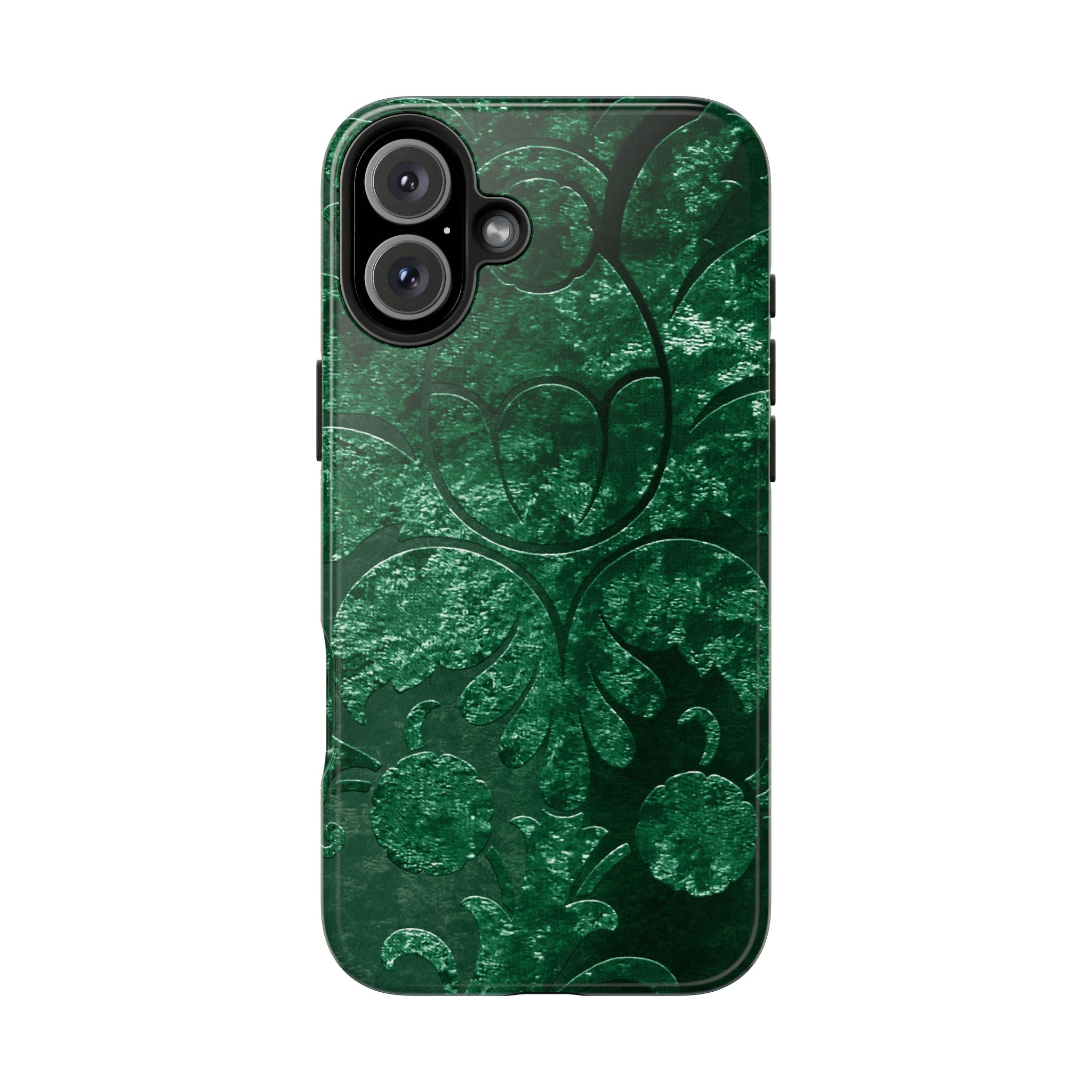 embossed-emerald-velvet-tough-iphone-case-protective-iphone-cover-heavy-duty-iphone-case-rugged-phone-case-durable-smartphone