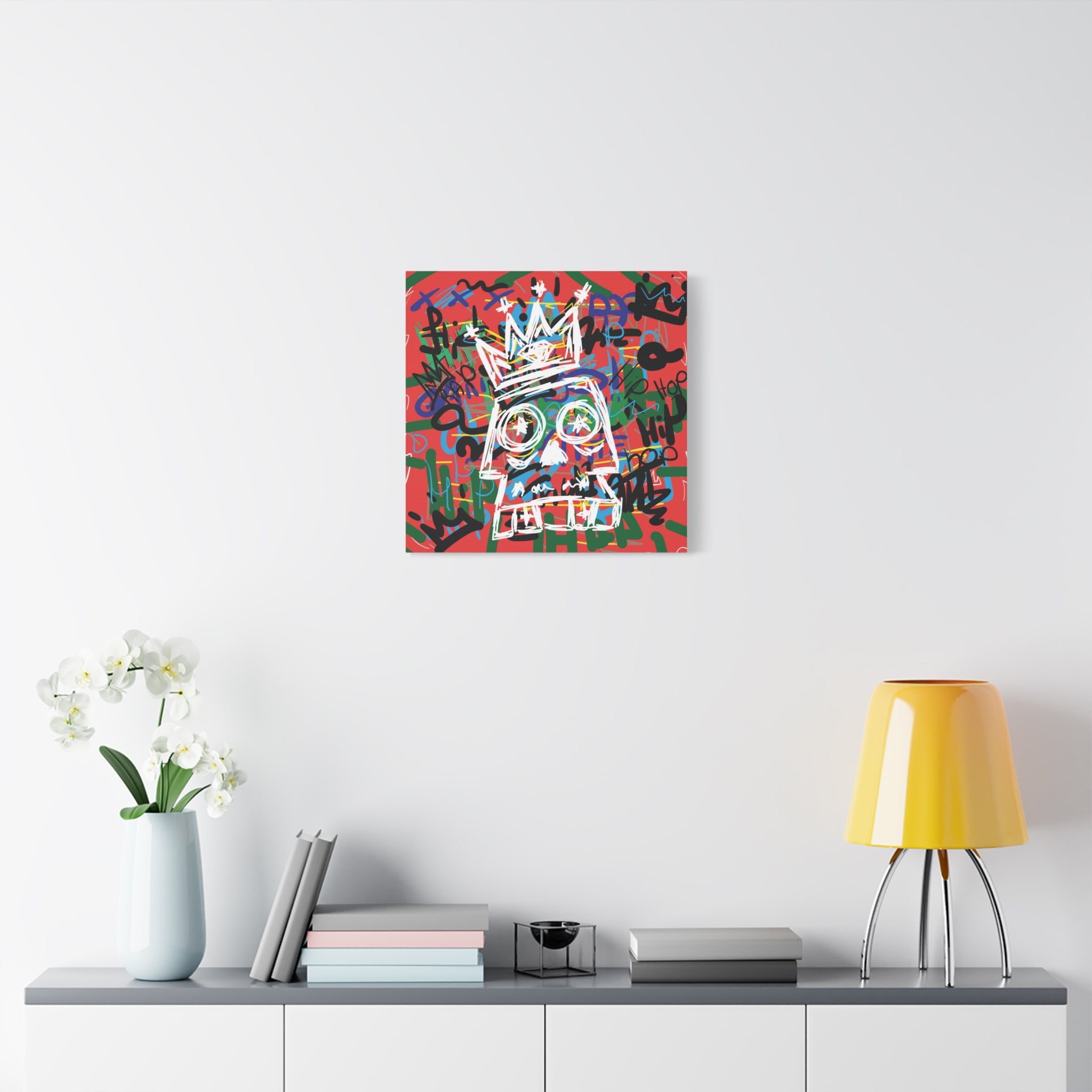 canvas-print-skull-with-crown-hip-hop-doodle-living-room-decor-graffiti-art-wall-art-poster-home-decoration-unique-gift