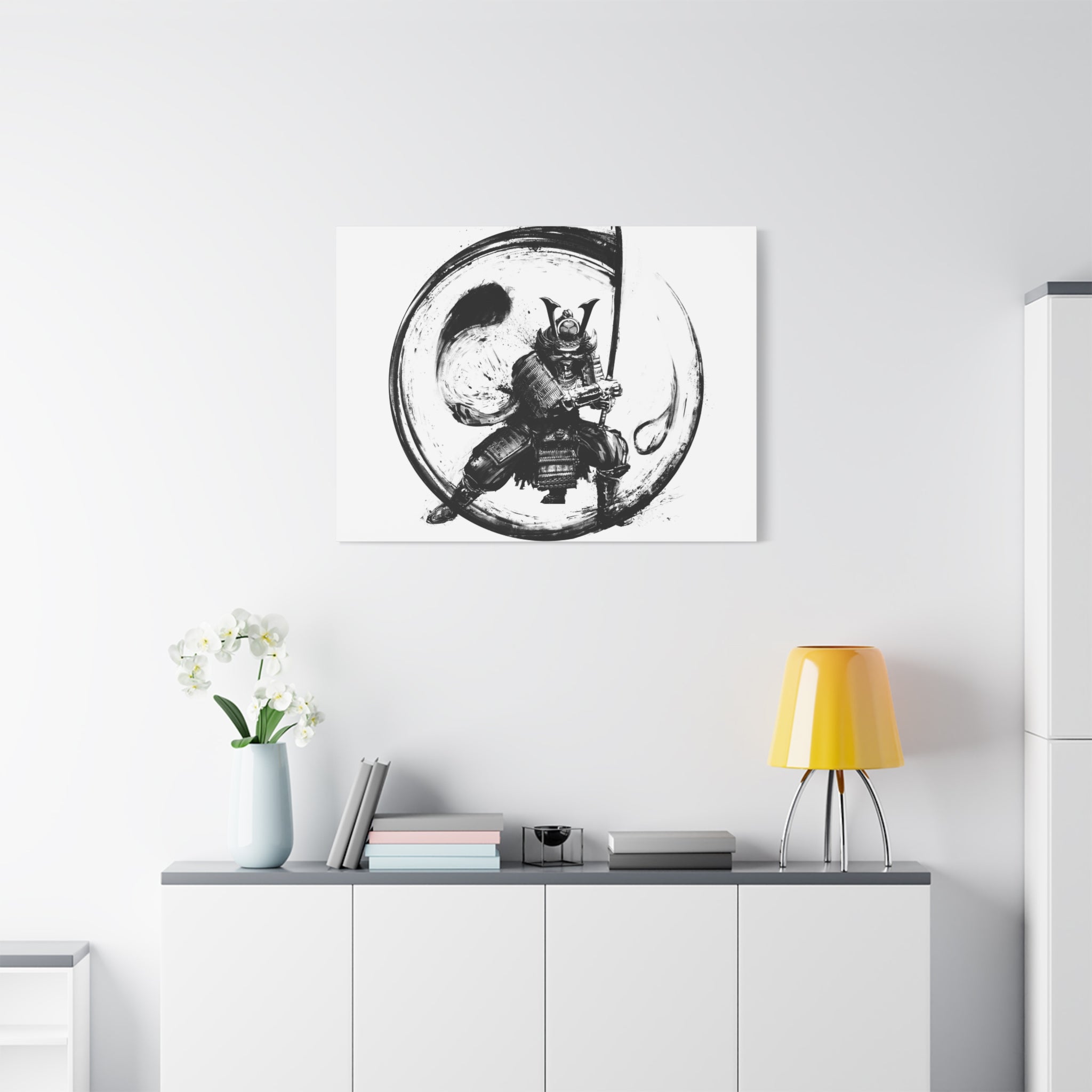 canvas-wall-art-japanese-samurai-ying-yang-katana-oni-mask-black-and-white-home-decor-zen-wall-hanging-asian-art-samurai-swor