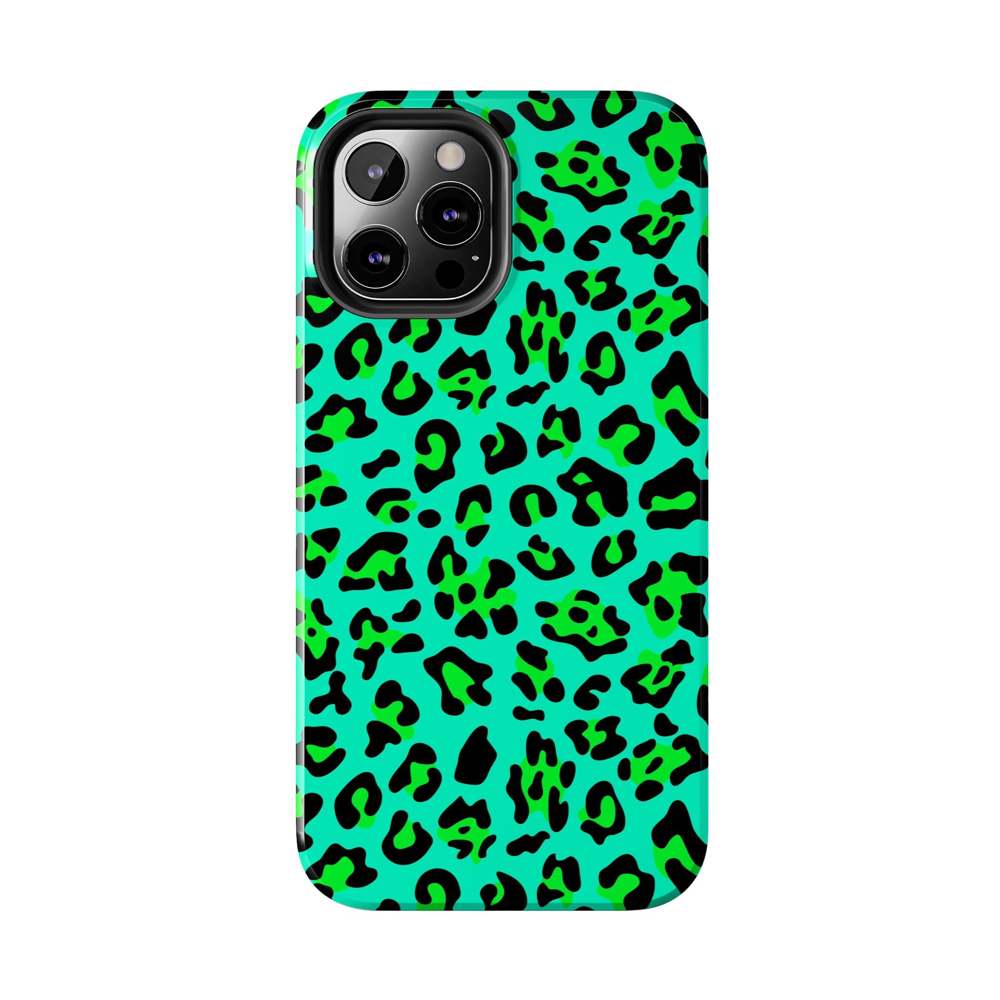 neon-green-teal-leopard-iphone-tough-case-stylish-phone-cover-protective-cellphone-case-trendy-smartphone-accessory-gift-for-