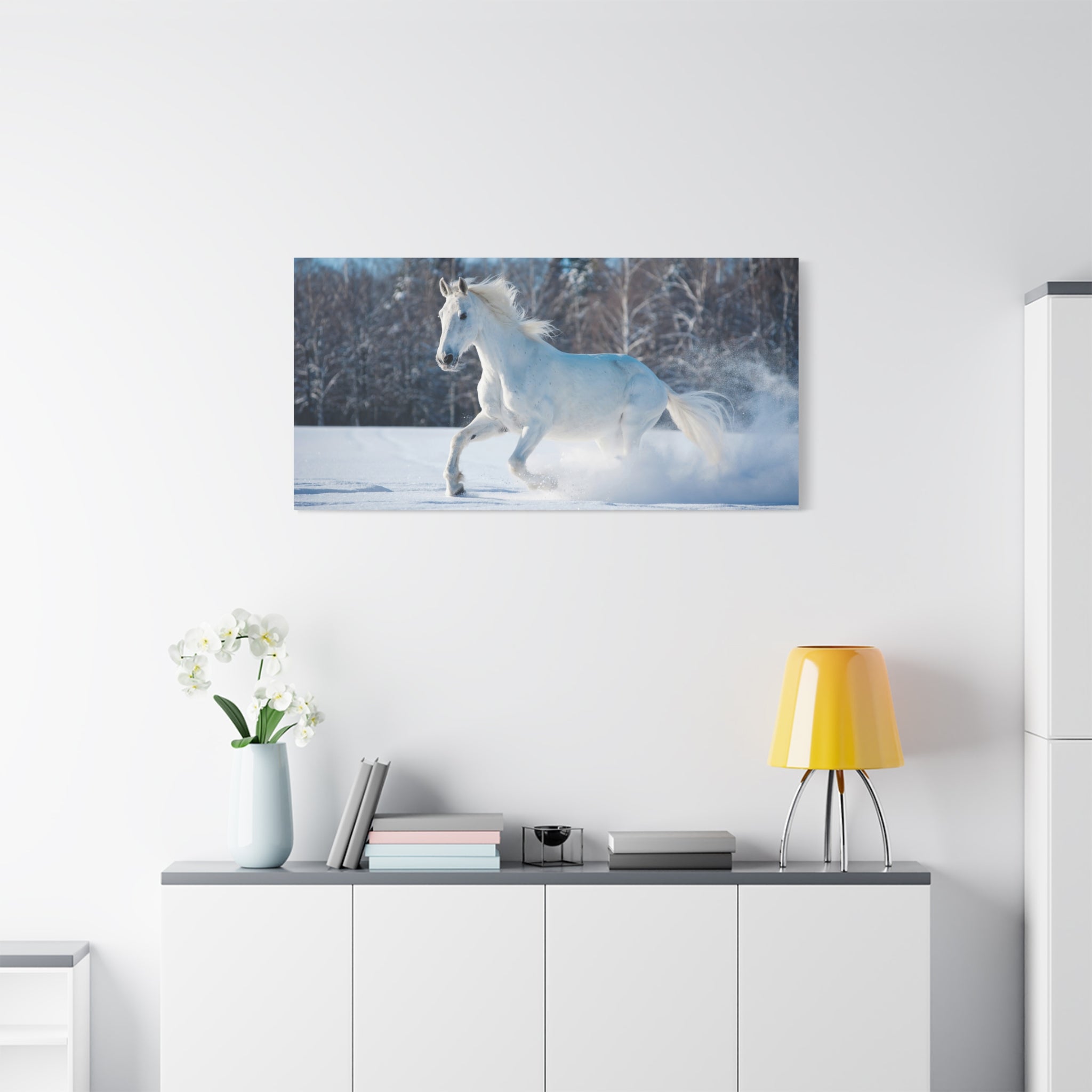 canvas-print-white-horse-winter-wall-art-home-decor-nature-decor-matte-stretched-canvas-alternative-horse-wall-decor-wildlife