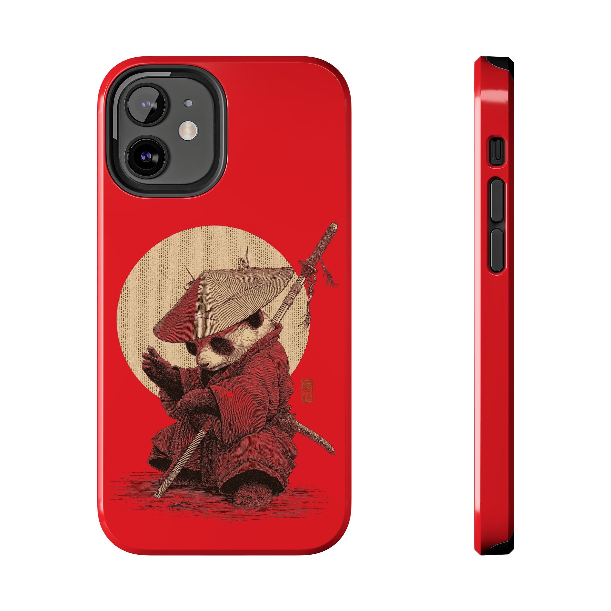 japanese-samurai-panda-iphone-tough-case-kawaii-animal-phone-cover-protective-phone-cover-japandi-art-iphone-case
