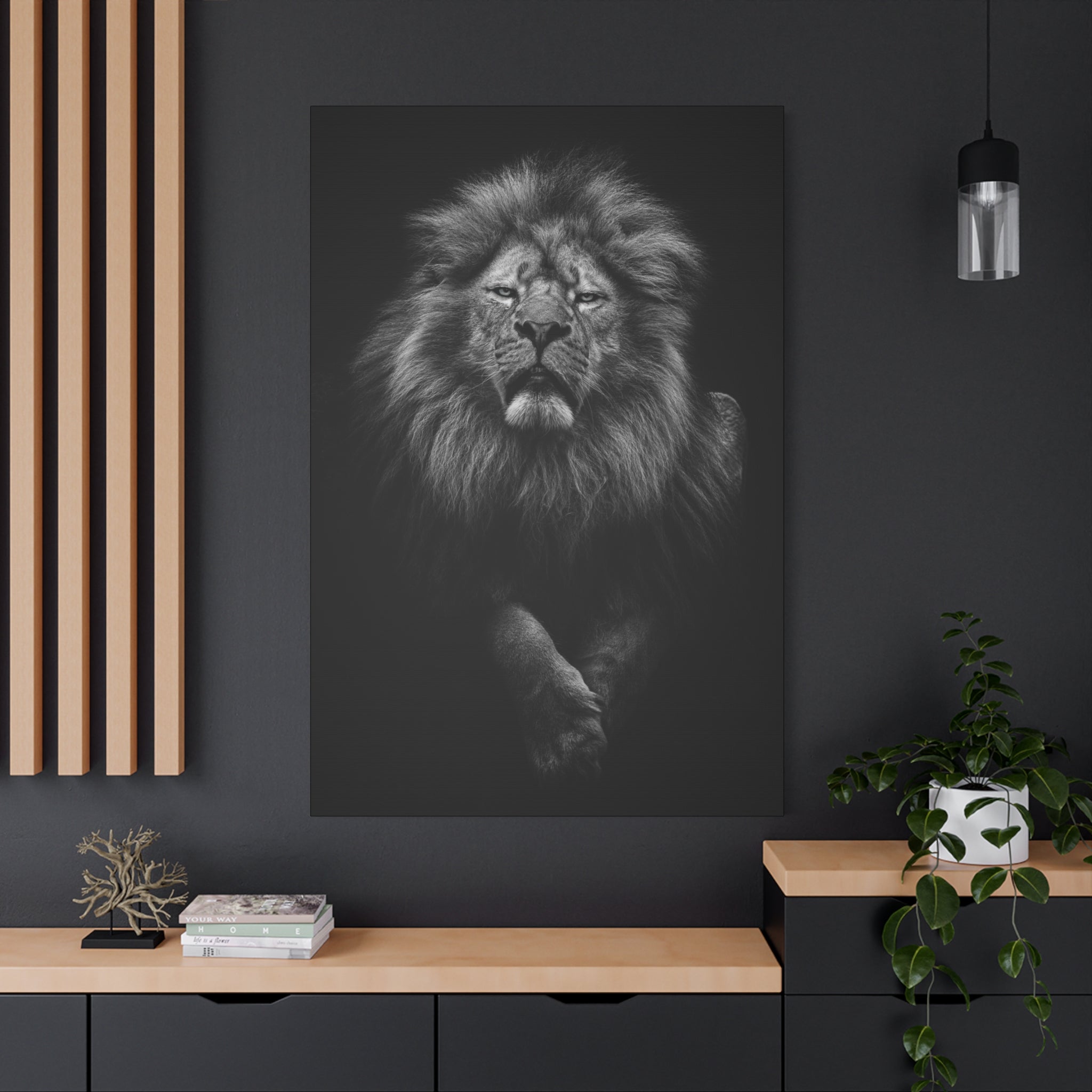 canvas-print-lion-wall-art-black-and-white-living-room-decor-matte-stretched-lion-poster-jungle-animal-art-print-wildlife-saf