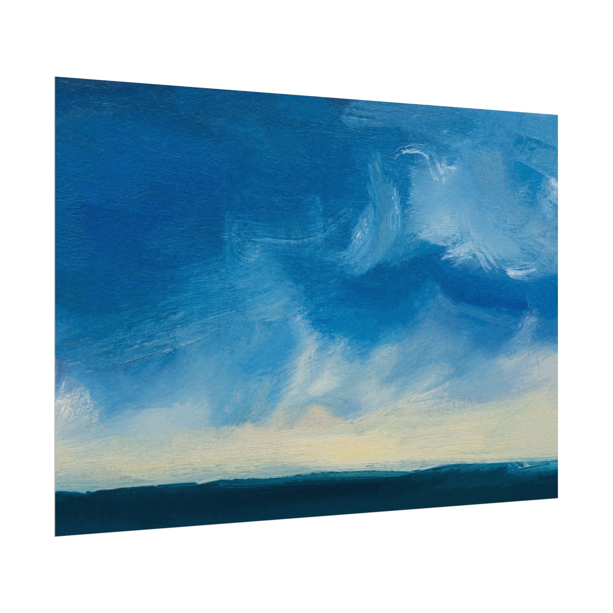 Blue Abstract Poster Print - Ocean and Sky, Home Decor, Office Wall Art, Gift for Art Lovers, Blue Room Decor, Abstract