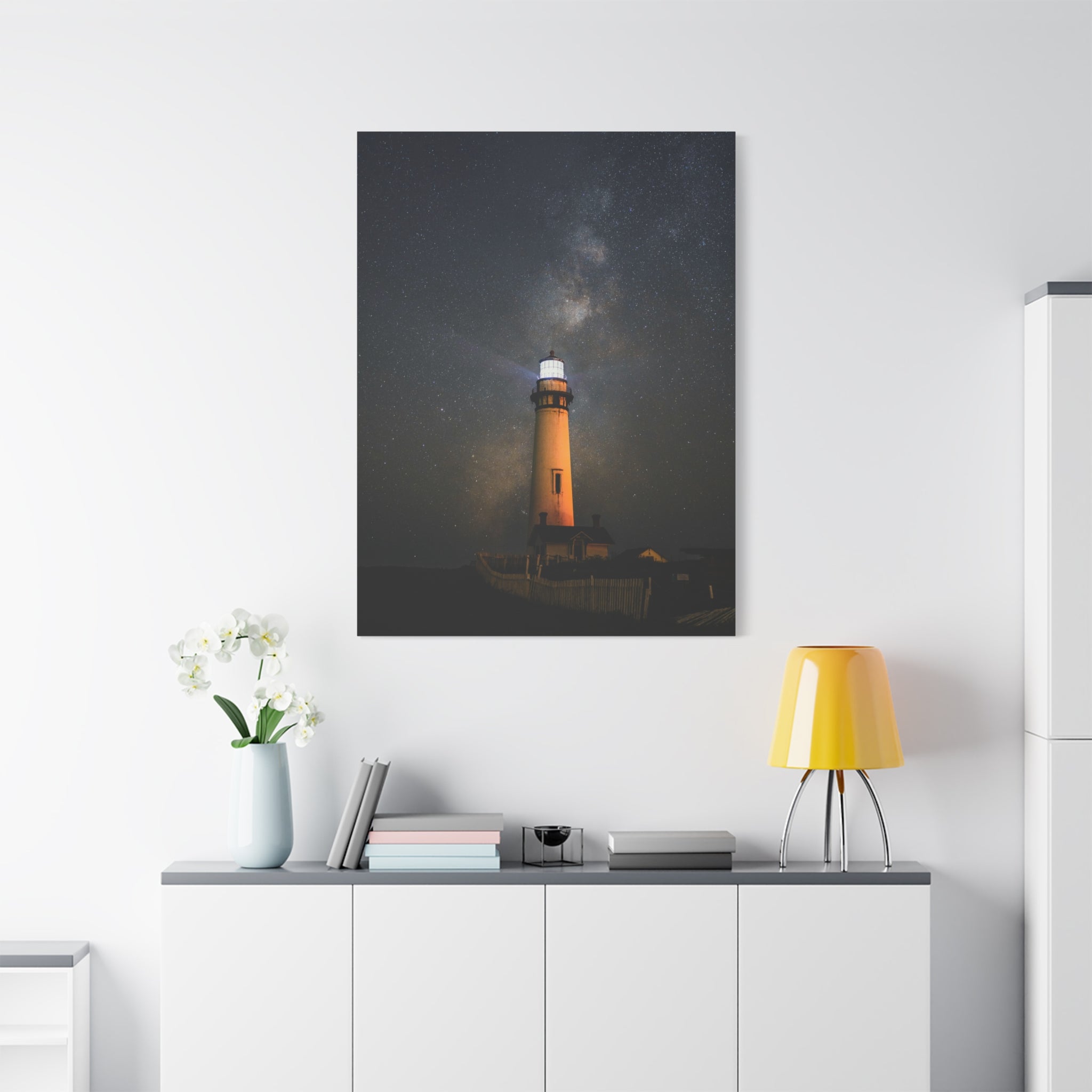 canvas-print-lighthouse-on-rock-matte-canvas-stretched-1-25-inch-coastal-wall-art-nautical-decor-beach-house-decoration-seasi