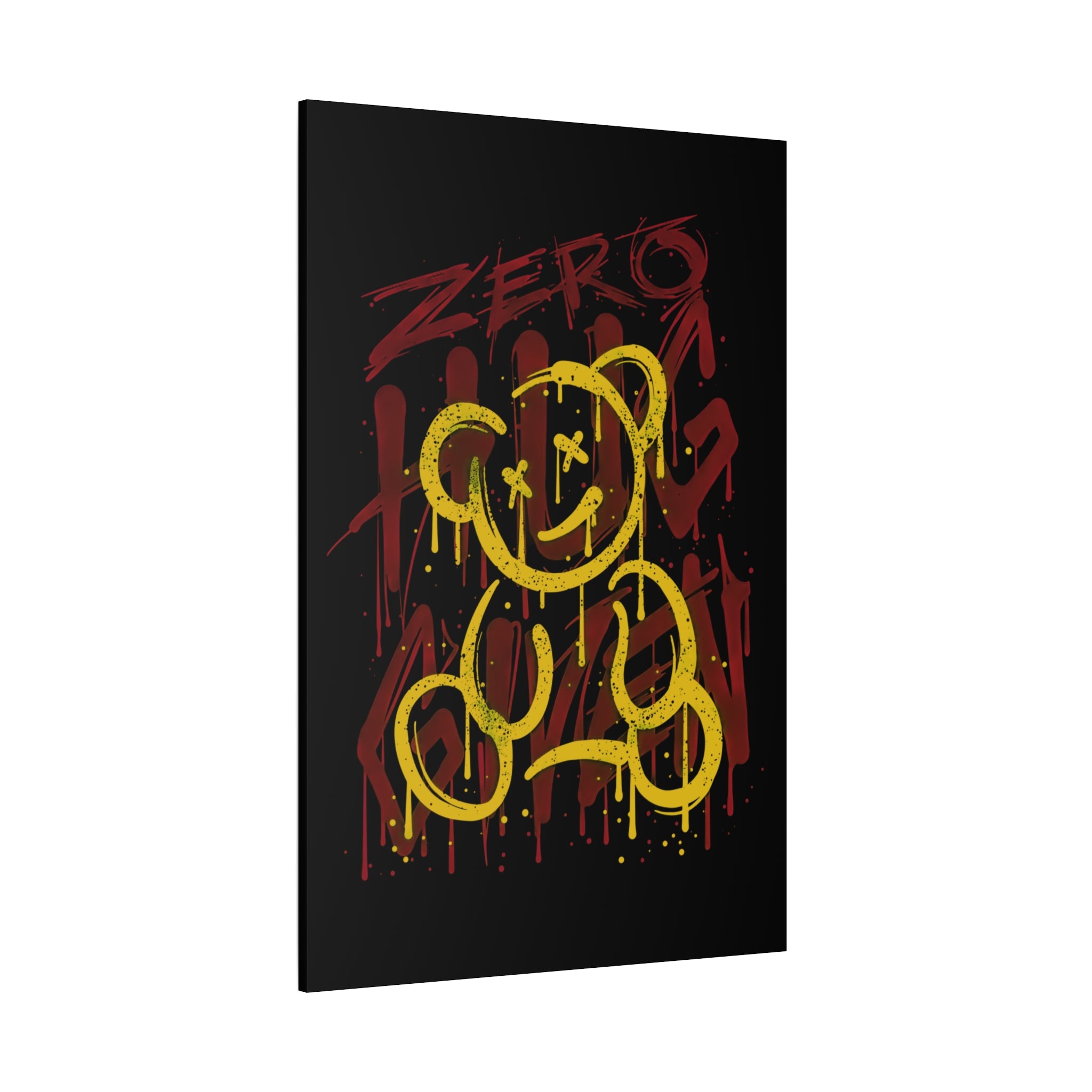 canvas-art-zero-hug-given-teddy-bear-print-graffiti-wall-art-fun-wall-art-moody-wall-art-canvas-print-canvas-wall-decor