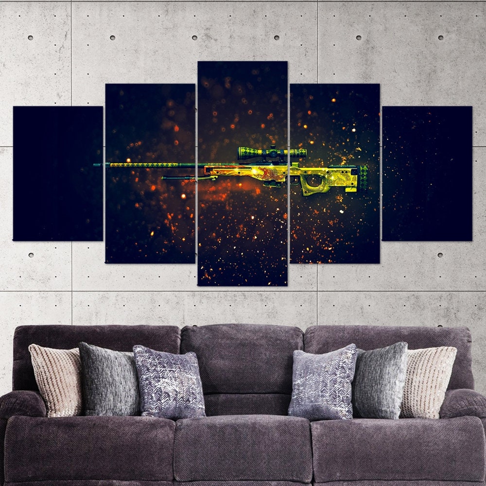 csgo-awp-dragon-lore-sniper-rifle-5-piece-canvas-wall-art-counter-strike-global-offensive-csgo-poster-csgocanvas-csgo-5-panel