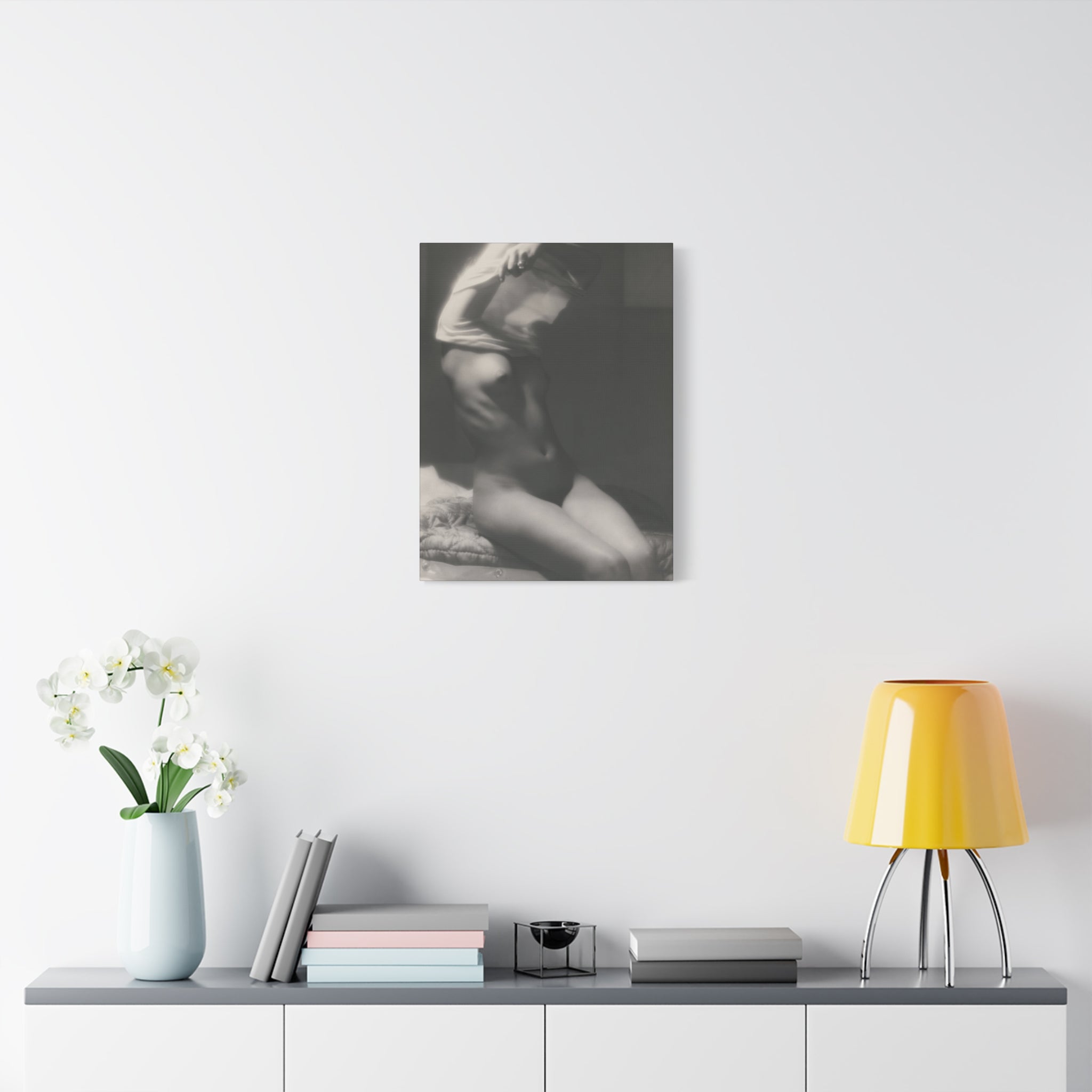 canvas-print-vor-dem-schlafen-gehen-by-michael-heumuller-black-and-white-photography-nude-art-wall-decor-stretched-canvas-art