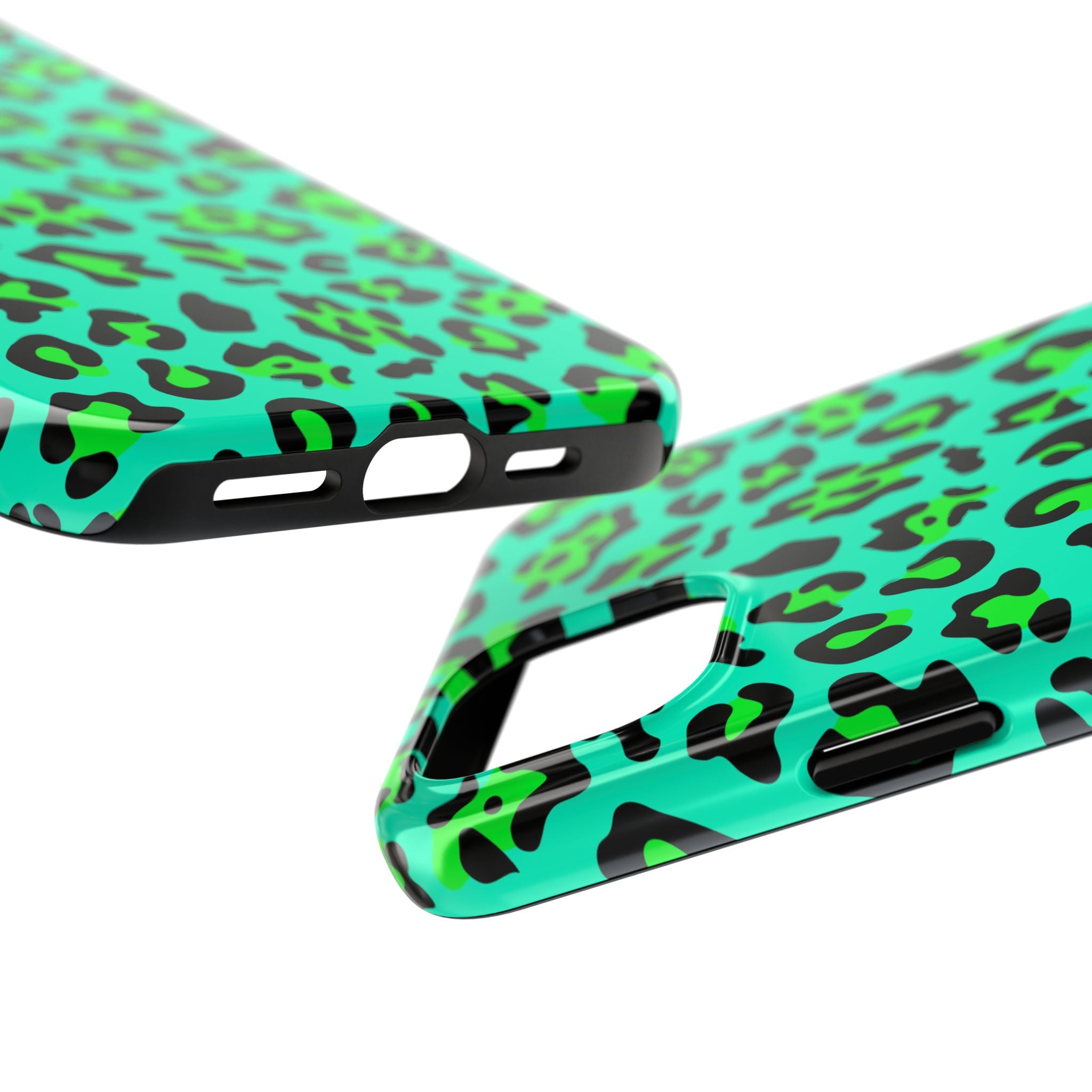 neon-green-teal-leopard-iphone-tough-case-stylish-phone-cover-protective-cellphone-case-trendy-smartphone-accessory-gift-for-