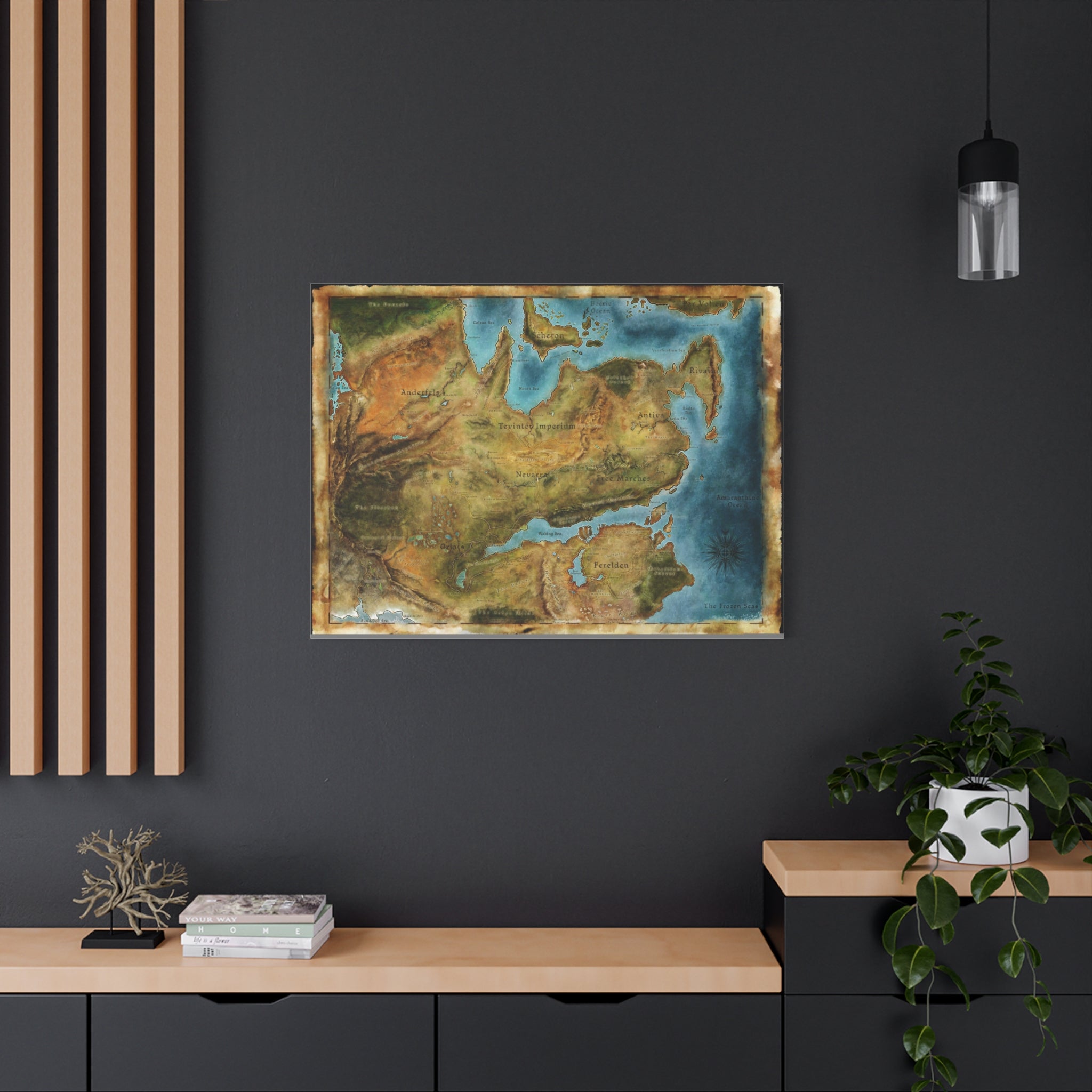 Dragon Age World Map Canvas Art - Fantasy Decor for Gamers, Gaming Wall Decor, Dragon Age Canvas Print