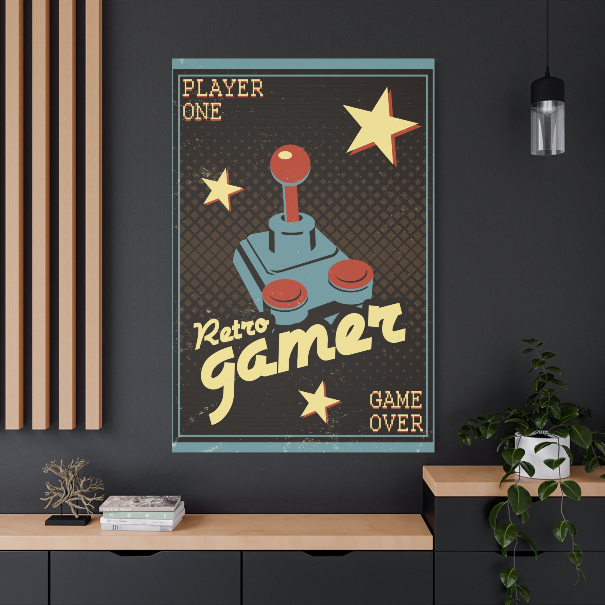 canvas-wall-art-retro-gamer-home-decor-game-over-matte-canvas-print-gaming-wall-decor-video-game-art-gamer-gift-vintage-art