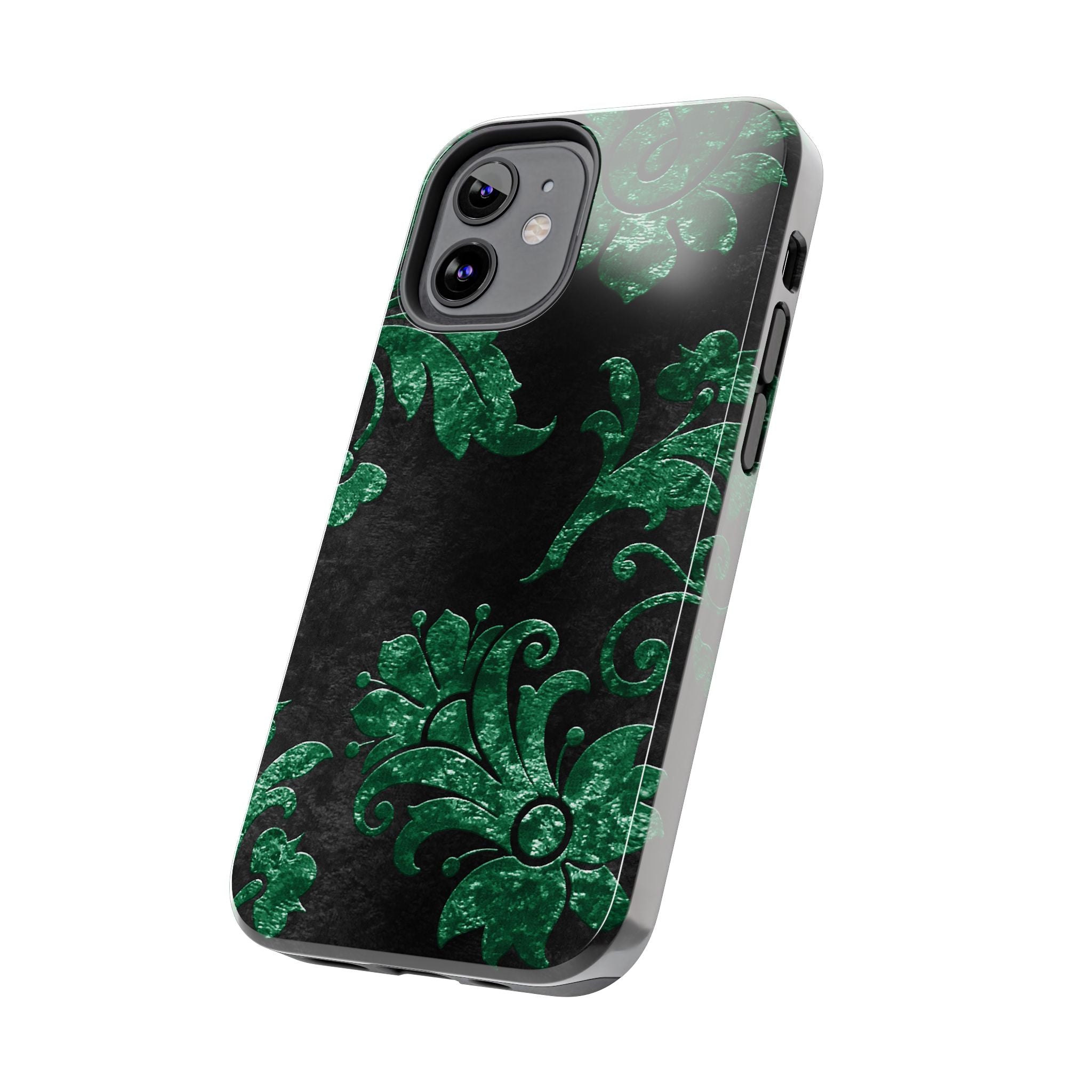embossed-emerald-velvet-tough-iphone-case-protective-iphone-cover-heavy-duty-iphone-case-rugged-phone-case-durable-smartphone