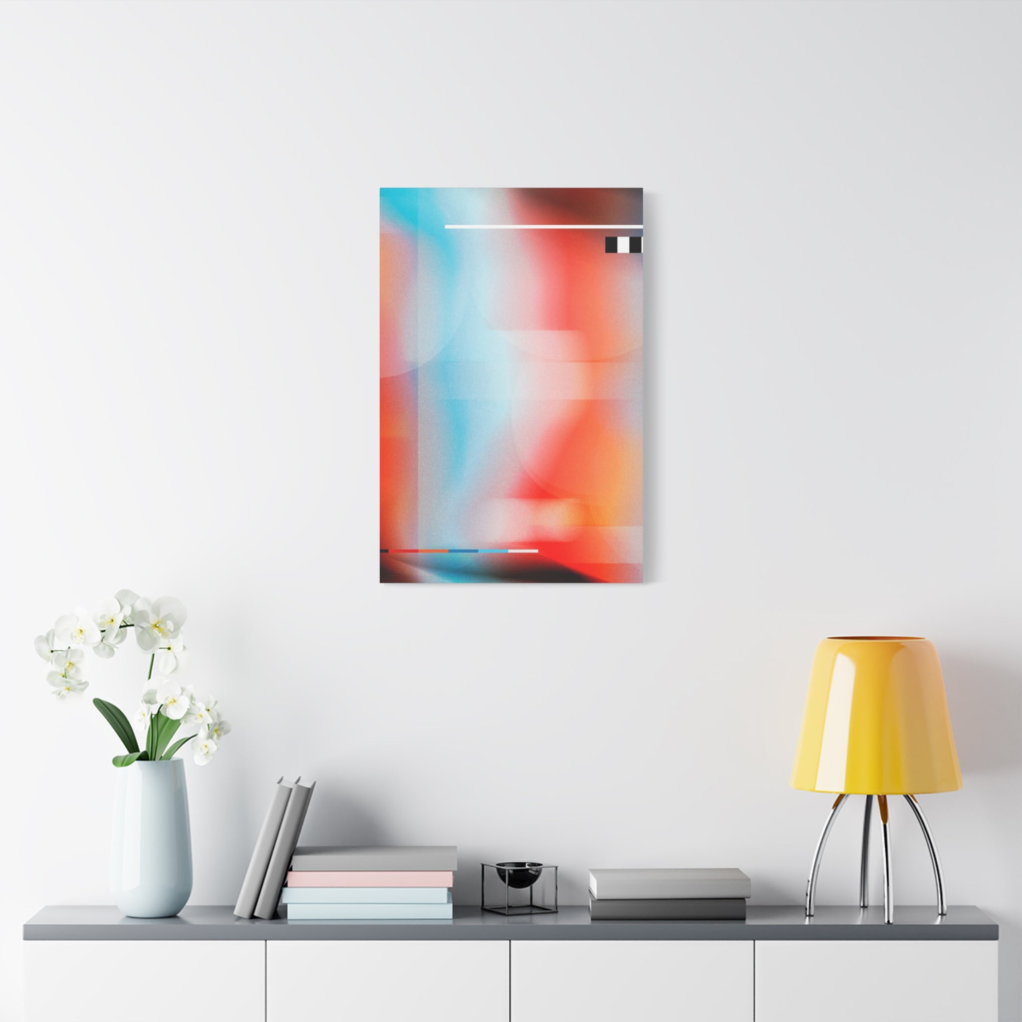 canvas-print-abstract-orange-retro-colorful-home-decor-wall-art-stretched-matte-canvas-living-room-decor-unique-gift-idea