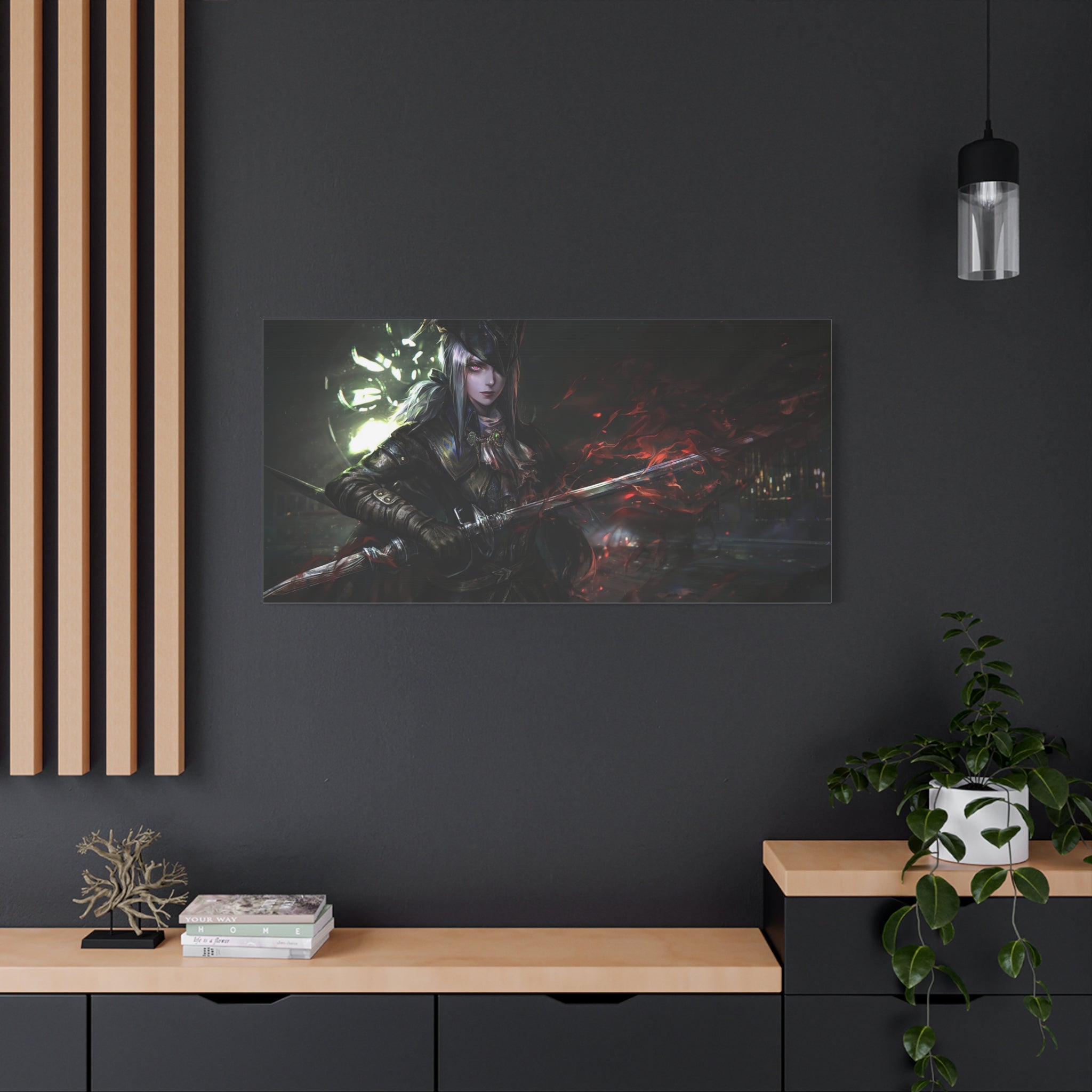 Bloodborne Art Lady Maria With Blade Canvas Wall Art, Home Wall Decor, Game Wall Art Print