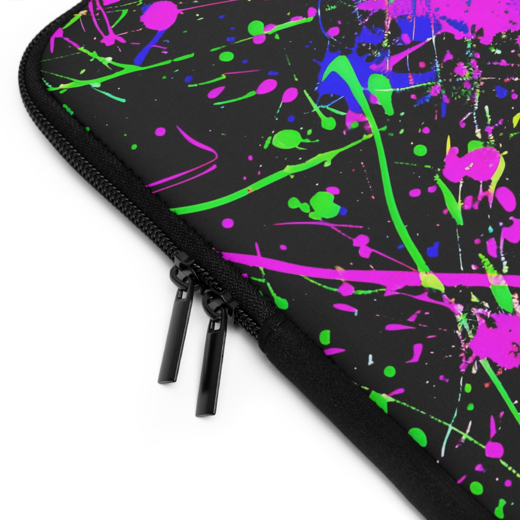 neon-abstract-paint-splatter-laptop-sleeve-green-macbook-air-sleeve-unique-tech-accessories-colorful-laptop-case-computer-cov