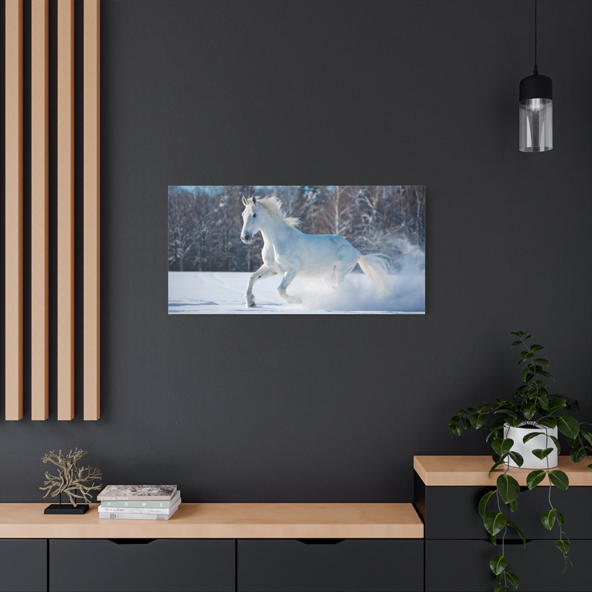canvas-print-white-horse-winter-wall-art-home-decor-nature-decor-matte-stretched-canvas-alternative-horse-wall-decor-wildlife