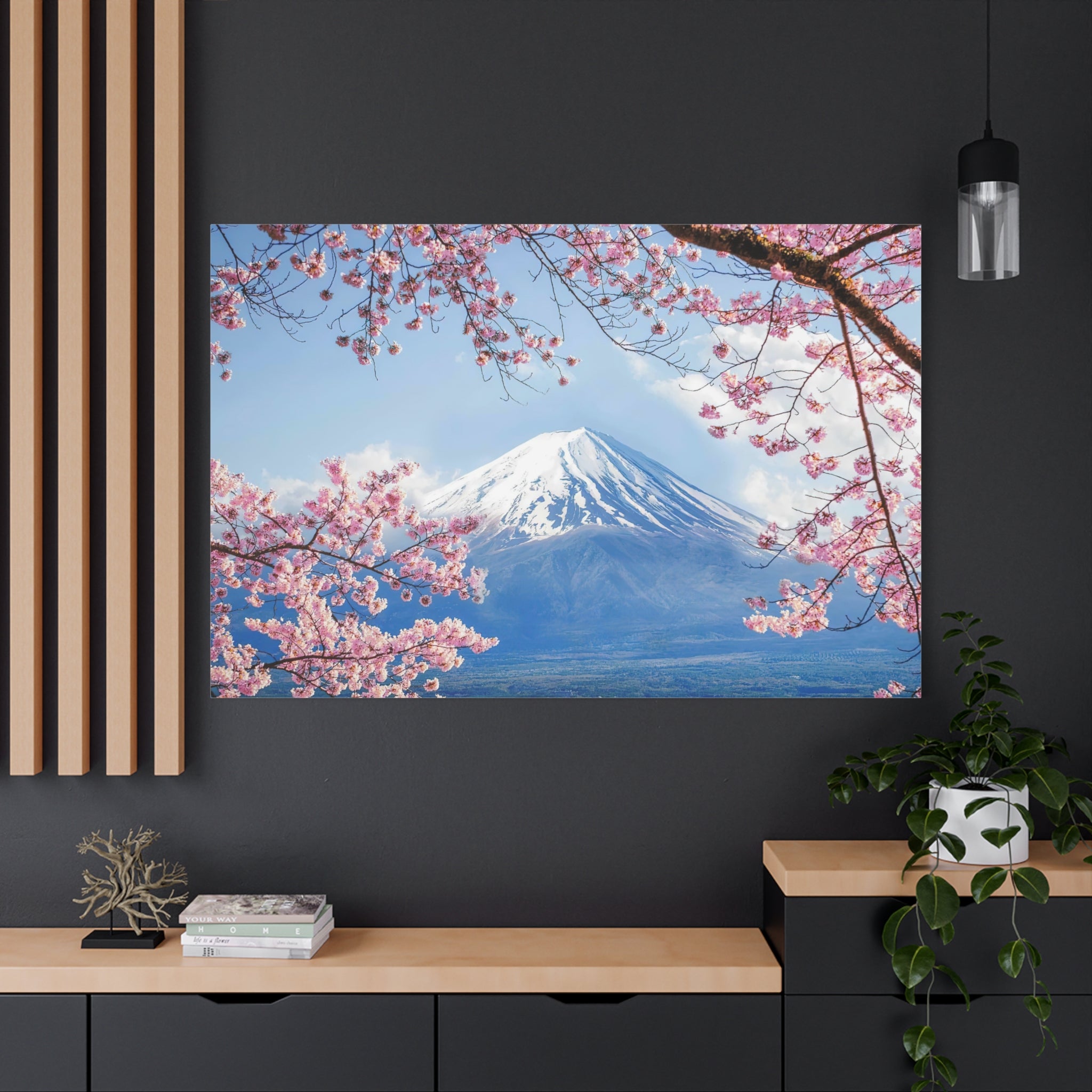 canvas-print-mount-fuji-cherry-blossom-wall-art-scenery-winter-sakura-flower-decor-stretched-matte-japanese-landscape-home-de