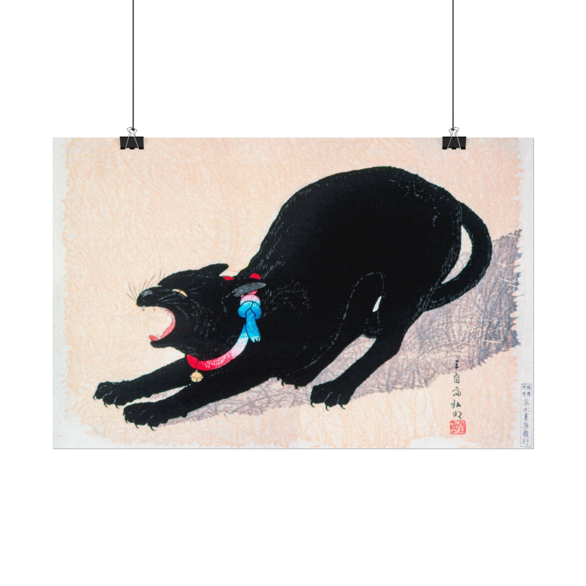 black-cat-hissing-poster-print-rolled-wall-art-for-cat-lovers-cat-art-decor-cat-themed-home-decor-gift-for-cat-owners-cat-wal
