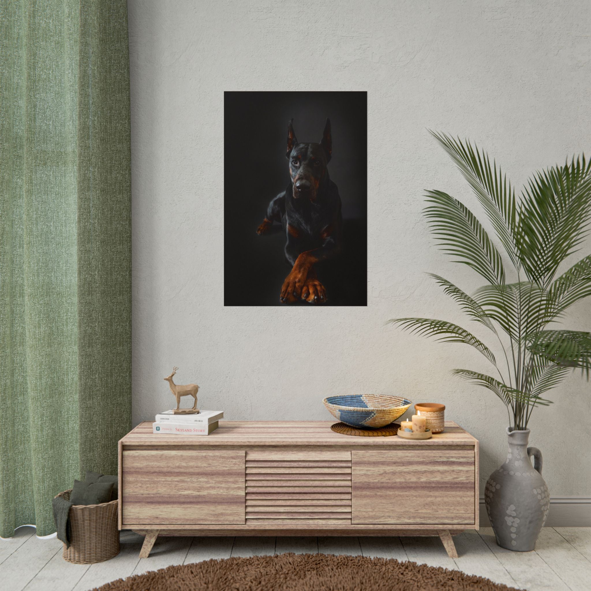 doberman-pincher-poster-print-rolled-posters-wall-art-home-decor-dog-lover-gift-animal-art-room-decoration