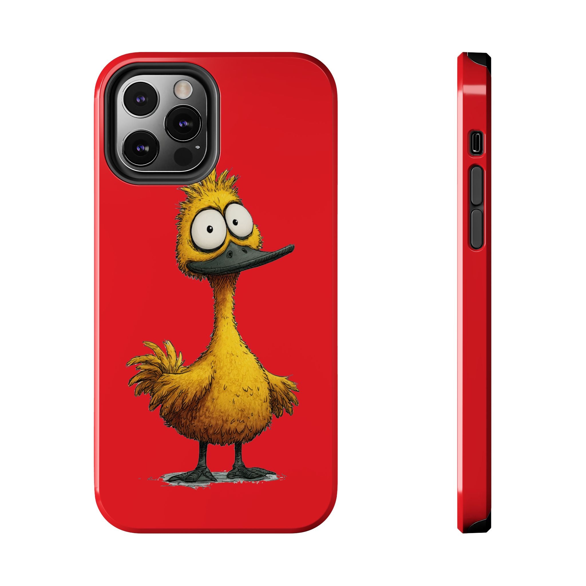 Quirky Funny Duck iPhone Tough Case - Kawaii Animal Phone Cover - Protective Phone Cover - Yellow iPhone Case