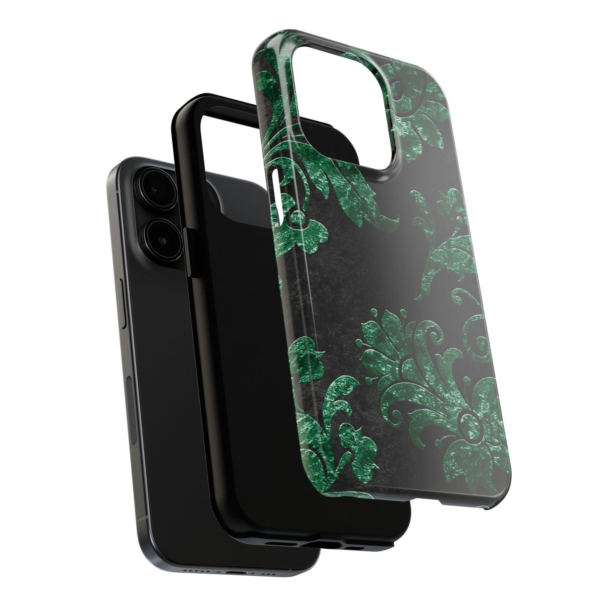 embossed-emerald-velvet-tough-iphone-case-protective-iphone-cover-heavy-duty-iphone-case-rugged-phone-case-durable-smartphone