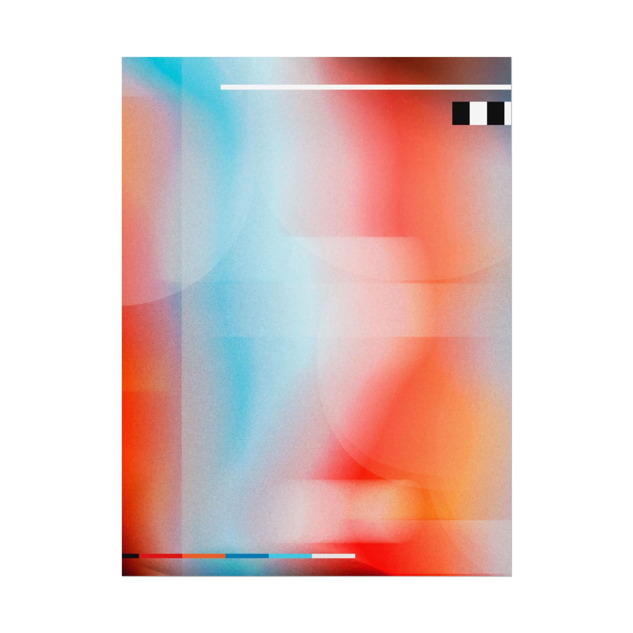 Poster Print, Abstract Orange Poster Art, Retro Colorful Home Decor, Poster Wall Art, Poster Gift, Living Room Decor, Unique Gift Idea