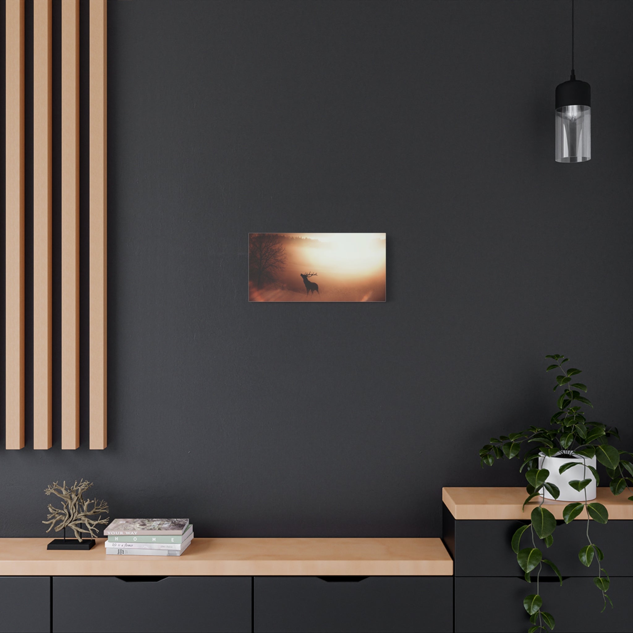 canvas-print-elk-in-forest-nature-home-decor-animal-wall-art-wildlife-decor-matte-stretched-canvas