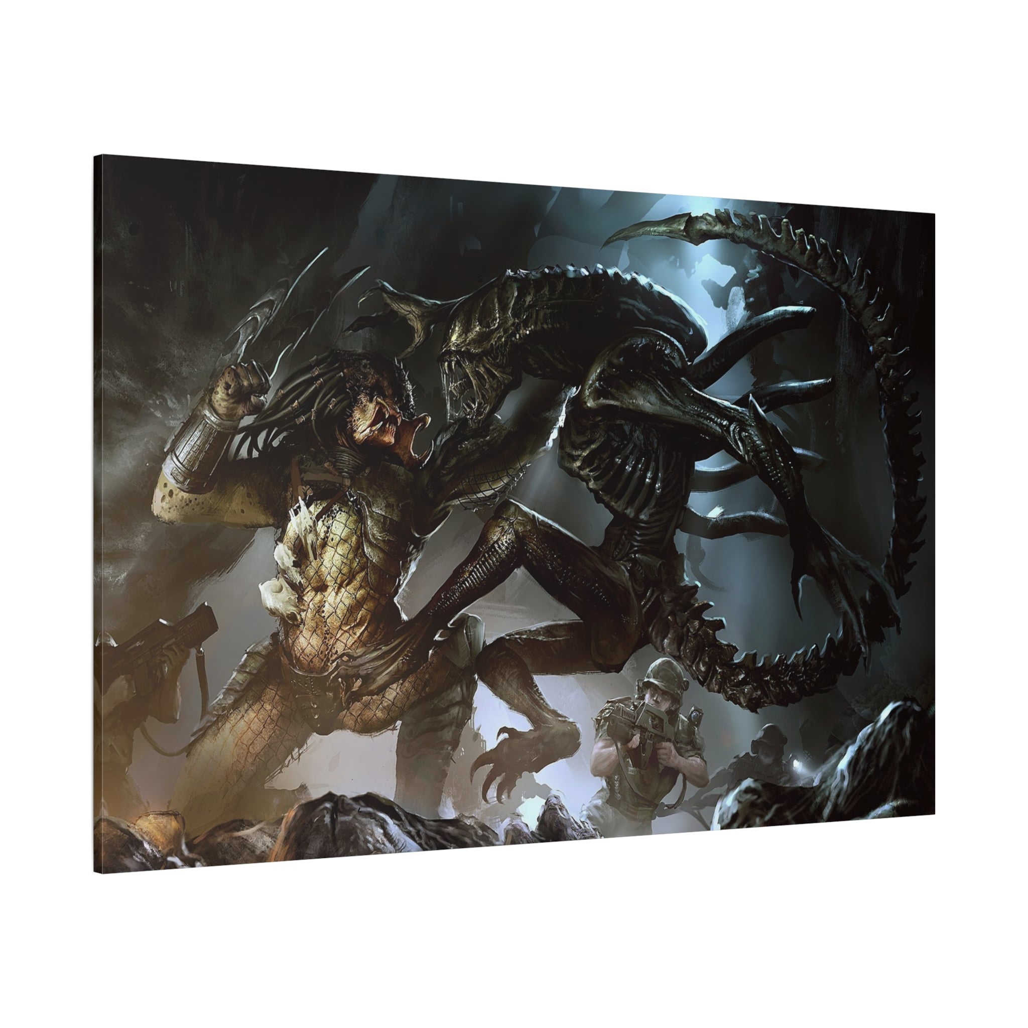 canvas-art-predator-alien-art-xenomorph-matte-canvas-print-stretched-wall-art-1-25-poster-sci-fi-home-decor-1