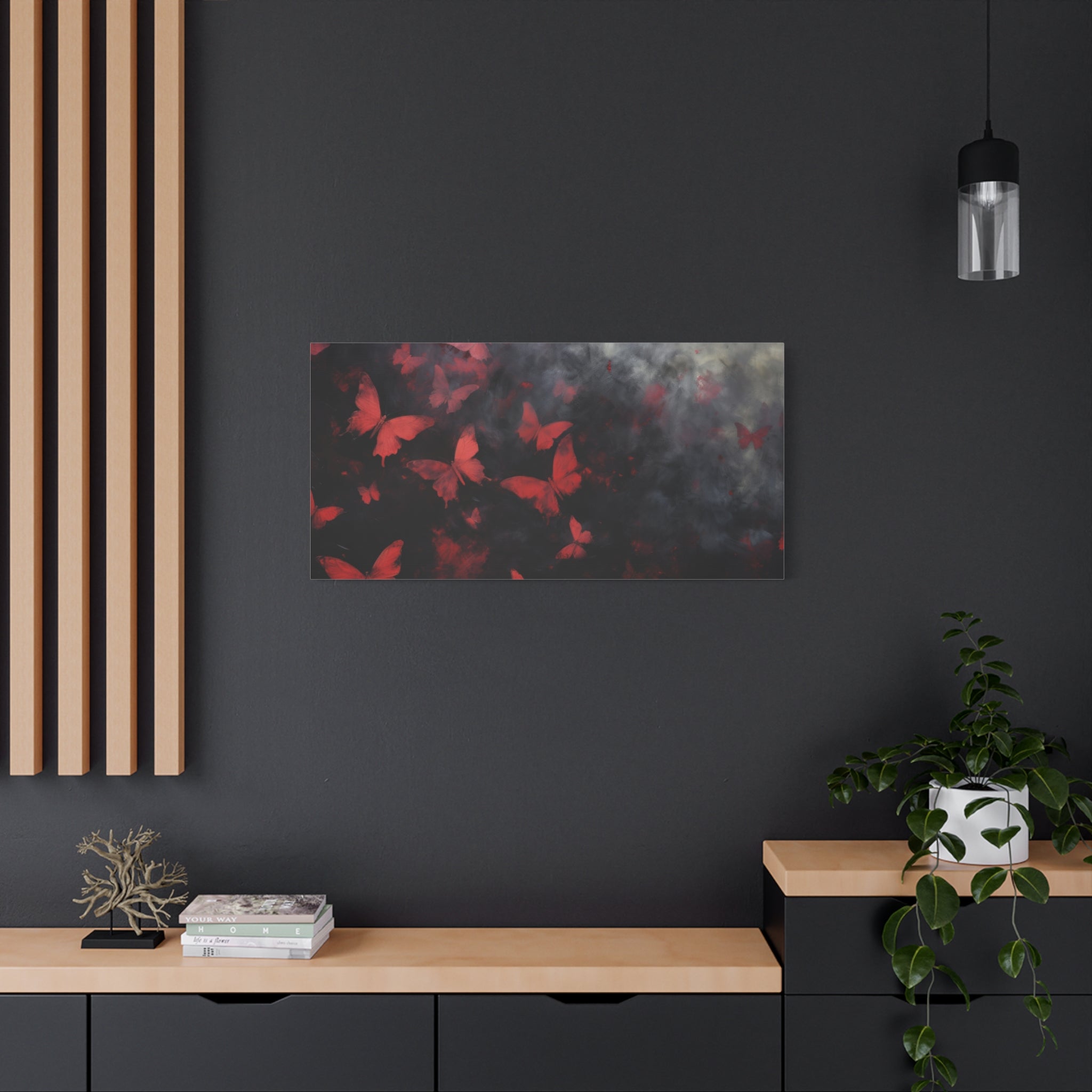 canvas-print-red-butterfly-brush-strokes-elegant-living-room-decor-housewarming-gift-canvas-wall-art-abstract-paintings