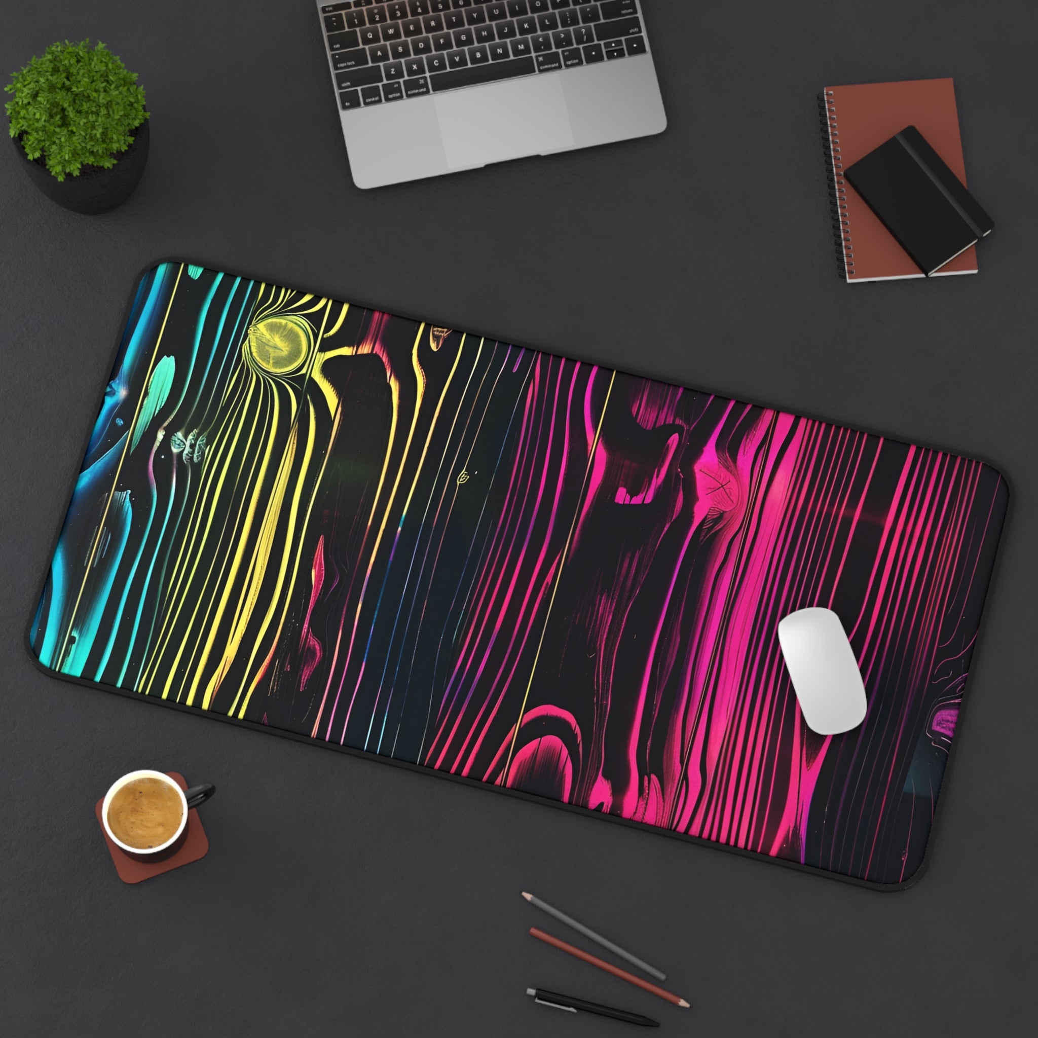 colorful-neon-wood-wall-large-desk-mat-gaming-mouse-pad-vibrant-desk-decor-rainbow-neon-wood-pattern-desk-mat