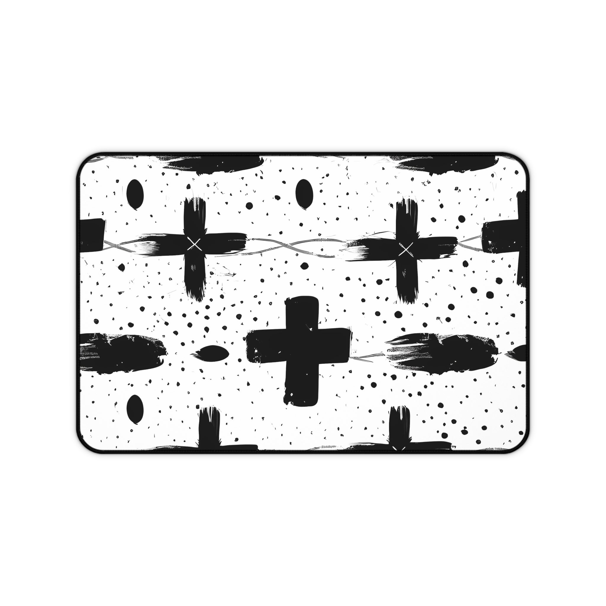 plus-monochrome-mouse-pad-black-and-white-face-desk-mat-sleek-black-and-white-desk-pad-modern-minimalist-mouse-pad