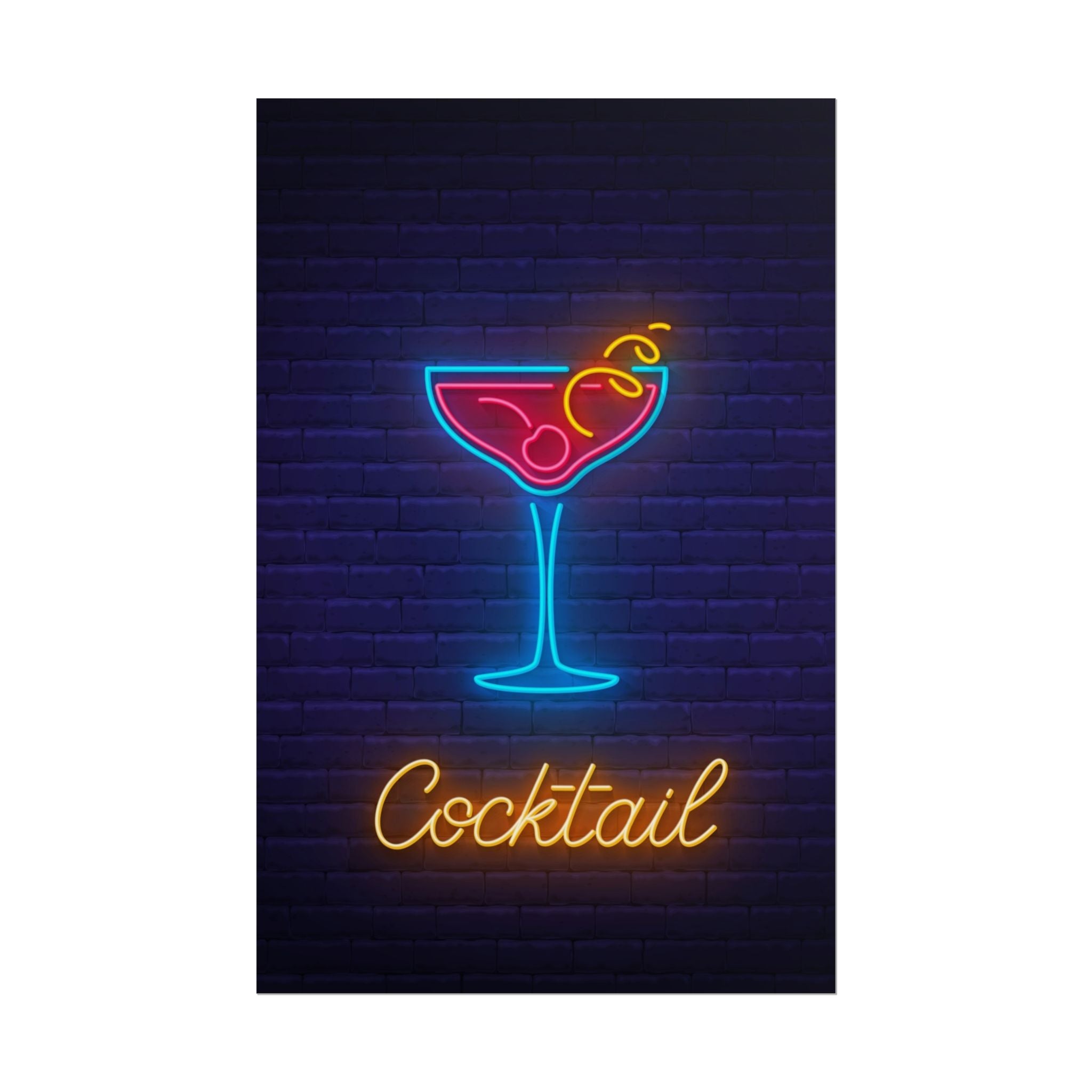 cocktail-neon-martini-poster-wall-art-decor-large-poster-artwork-cocktail-print-bar-decor-kitchen-wall-art
